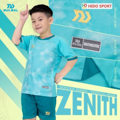 Quần áo bóng đá trẻ em Bulbal Zenith xanh ngọc