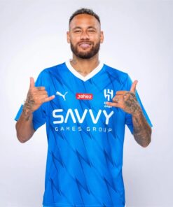 Quần áo Al Hilal Neymar màu xanh sân nhà 2024