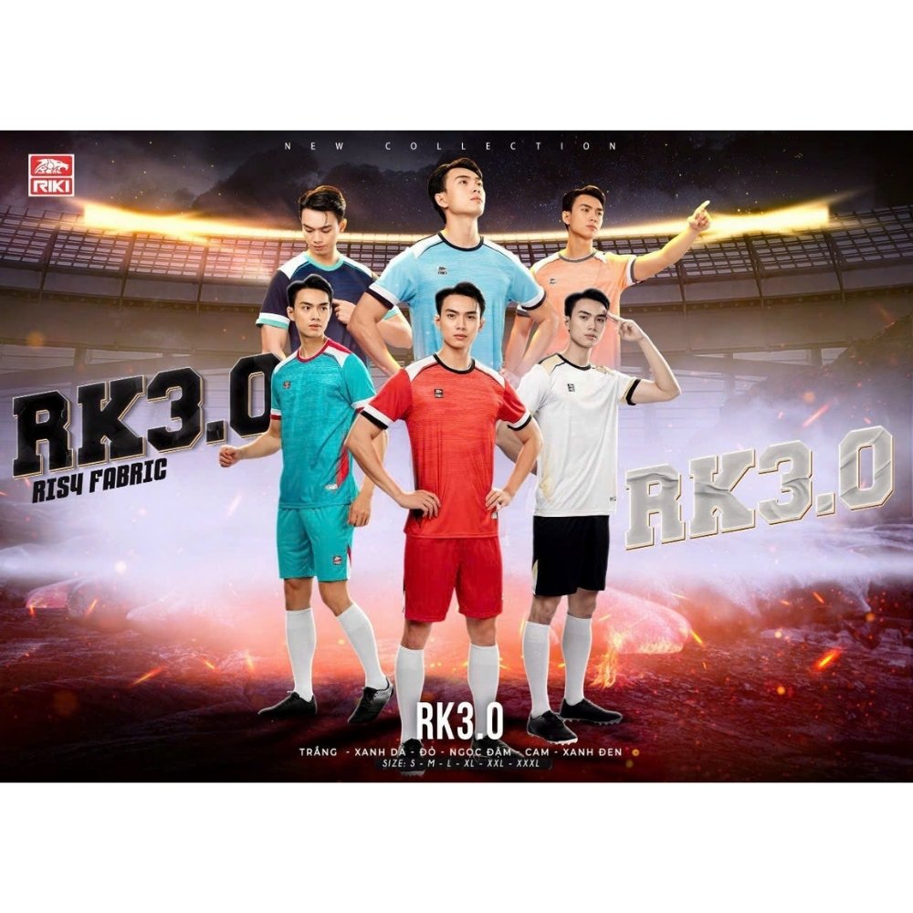 Quần áo đá banh không logo Riki RK3.0