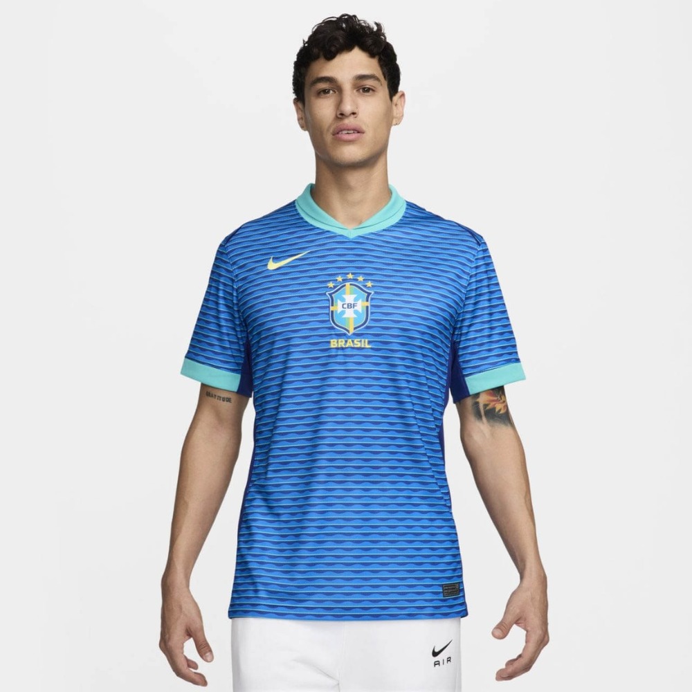 Quần áo Brazil màu xanh sân khách 2024