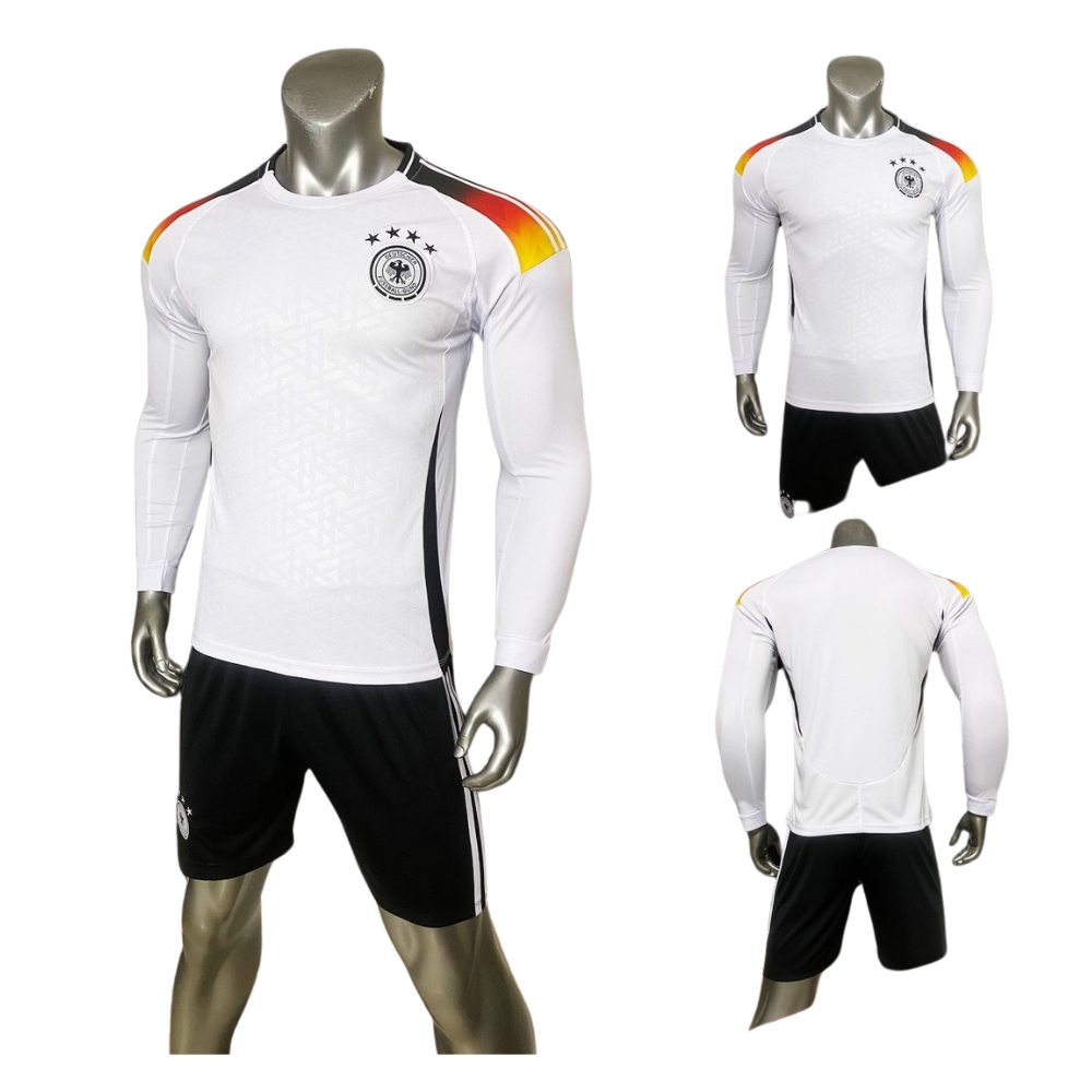 Quần áo bóng đá Đức tay dài 2024 trắng
