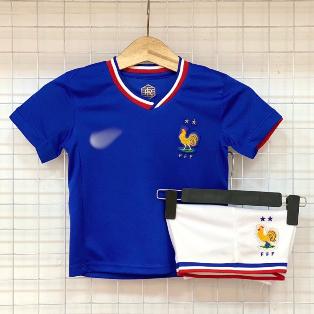 Quần áo bóng đá trẻ em Pháp 2024 F2 màu xanh 1