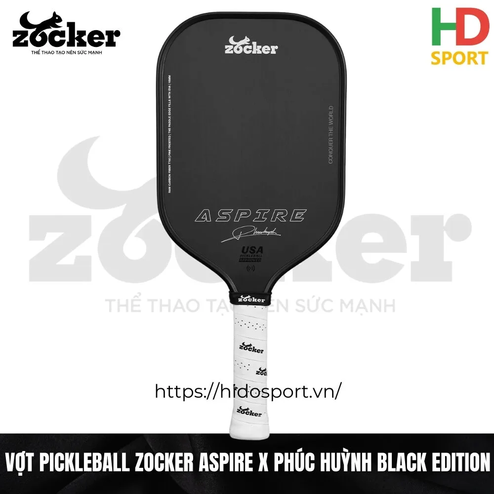 Vợt Pickleball Zocker Aspire x Phúc Huỳnh Black Edition