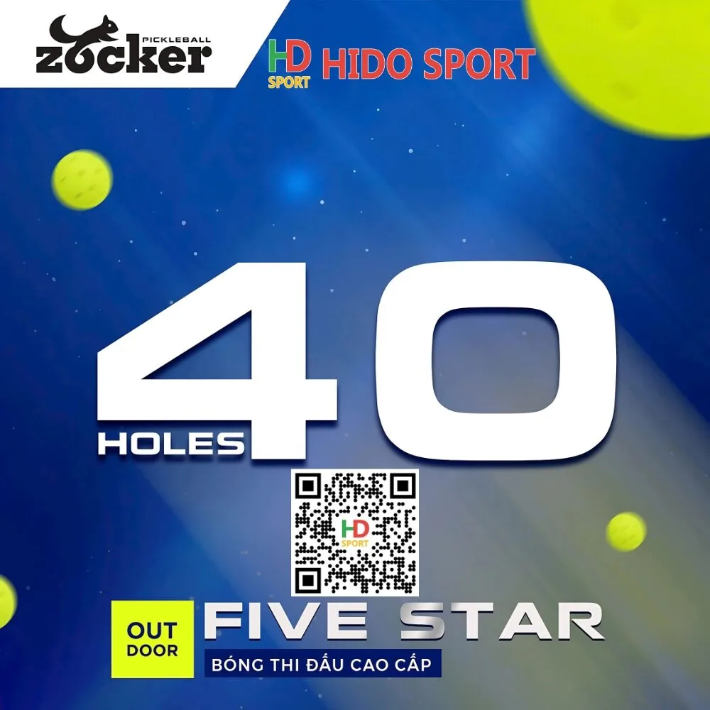 Combo 6 Qua Bong Thi Dau Pickleball Zocker Five Star - 1