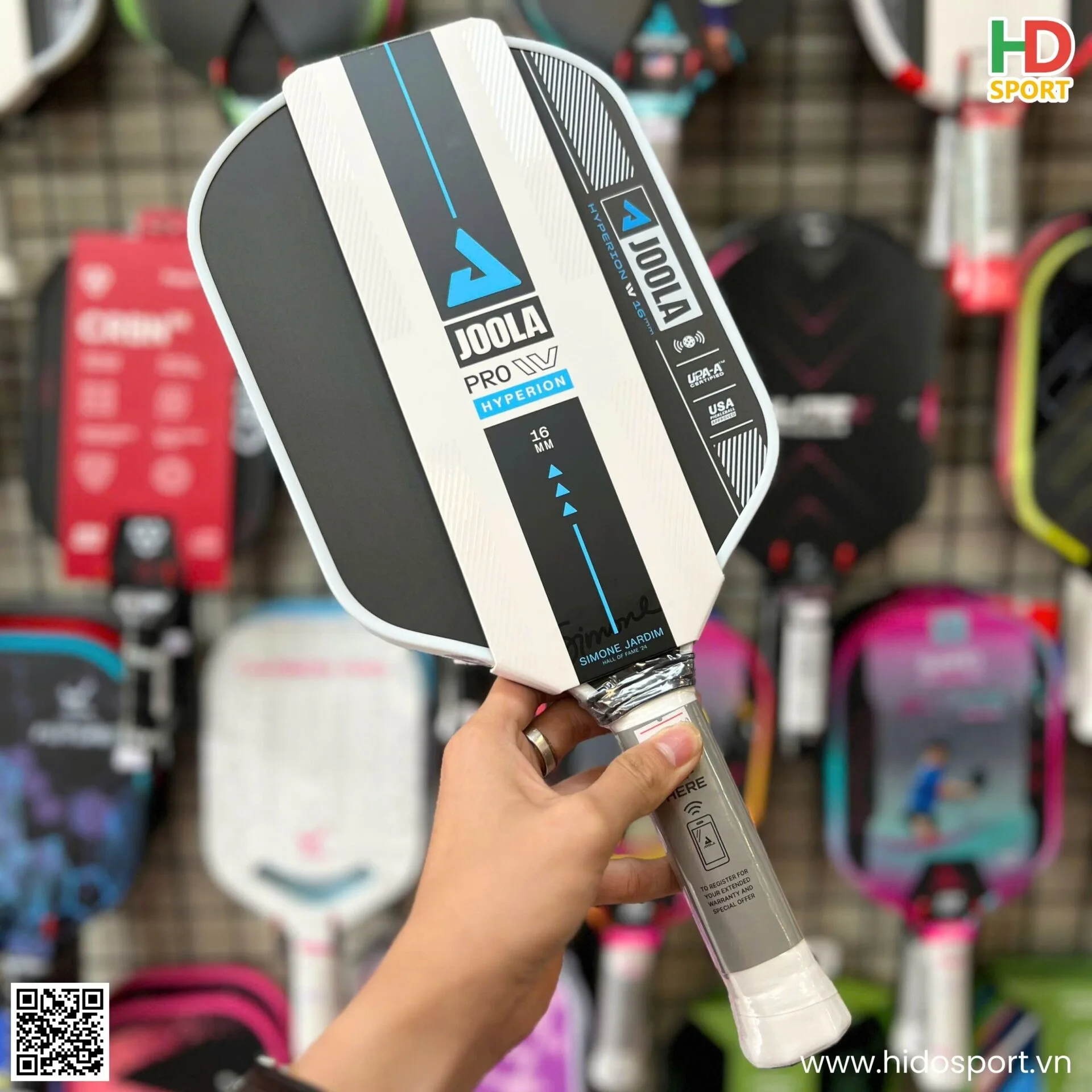 (TITLE)% Vợt Pickleball JOOLA Simone Jardim Hyperion Pro IV 16mm (229gr) - 100% Chính Hãng - Joola Pro IV - Hình Thực Tế 2
