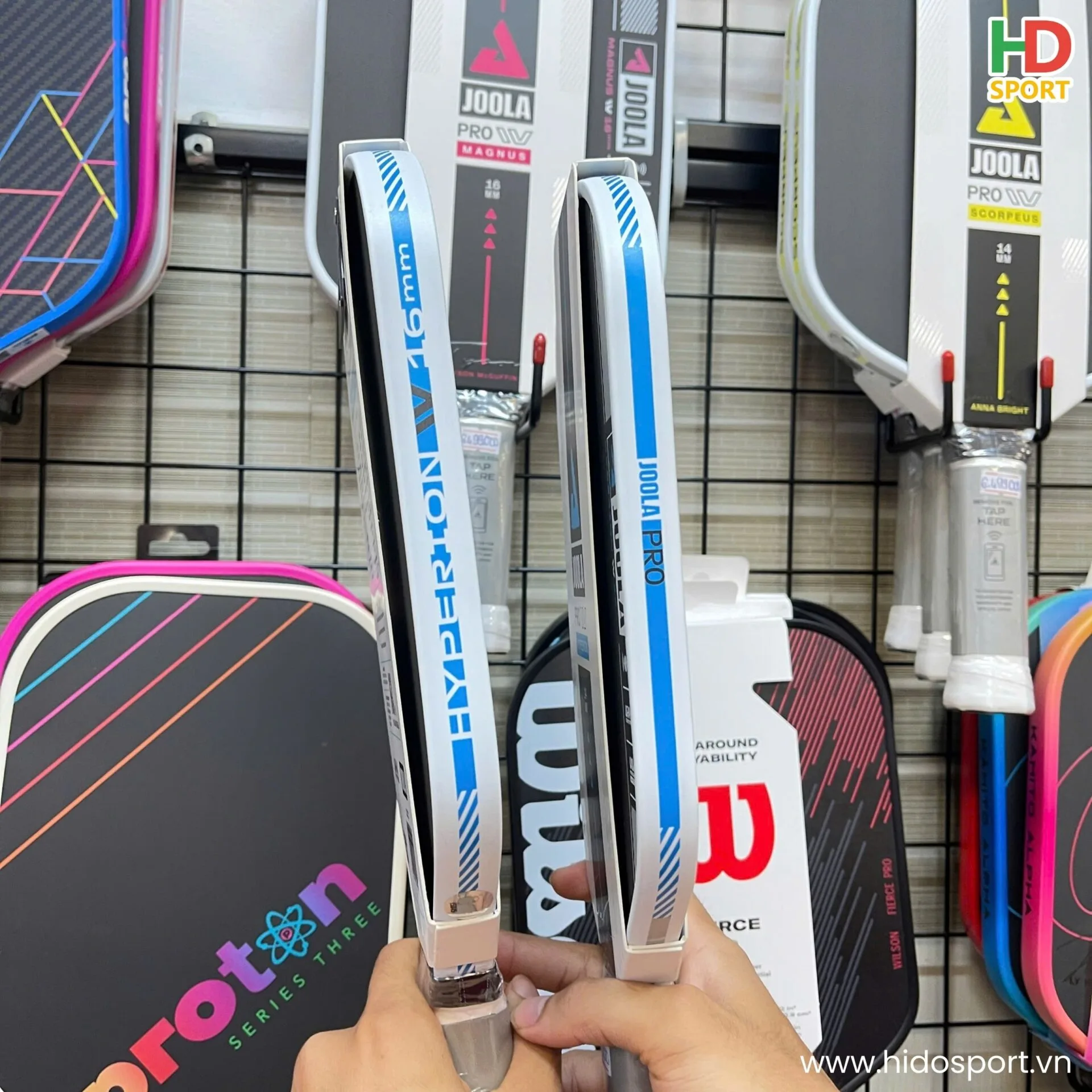 (TITLE)% Vợt Pickleball JOOLA Simone Jardim Hyperion Pro IV 16mm (229gr) - 100% Chính Hãng - Joola Pro IV - Hình Thực Tế 4