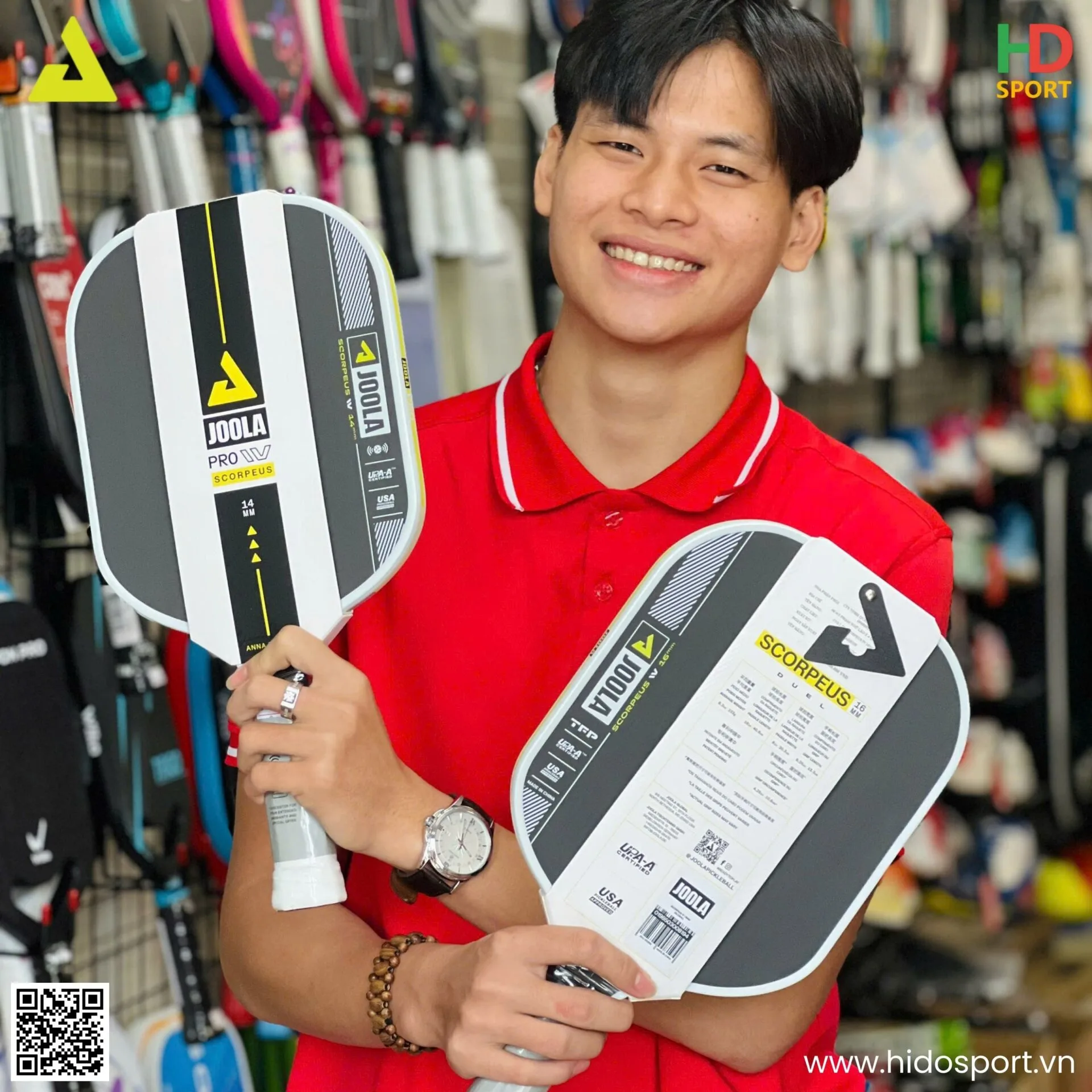 Vợt Pickleball Joola Anna Bright Scorpeus Pro Iv 14mm (223gr)   100% Chính Hãng   Joola Pro 4 Hình Ảnh Thực Tế