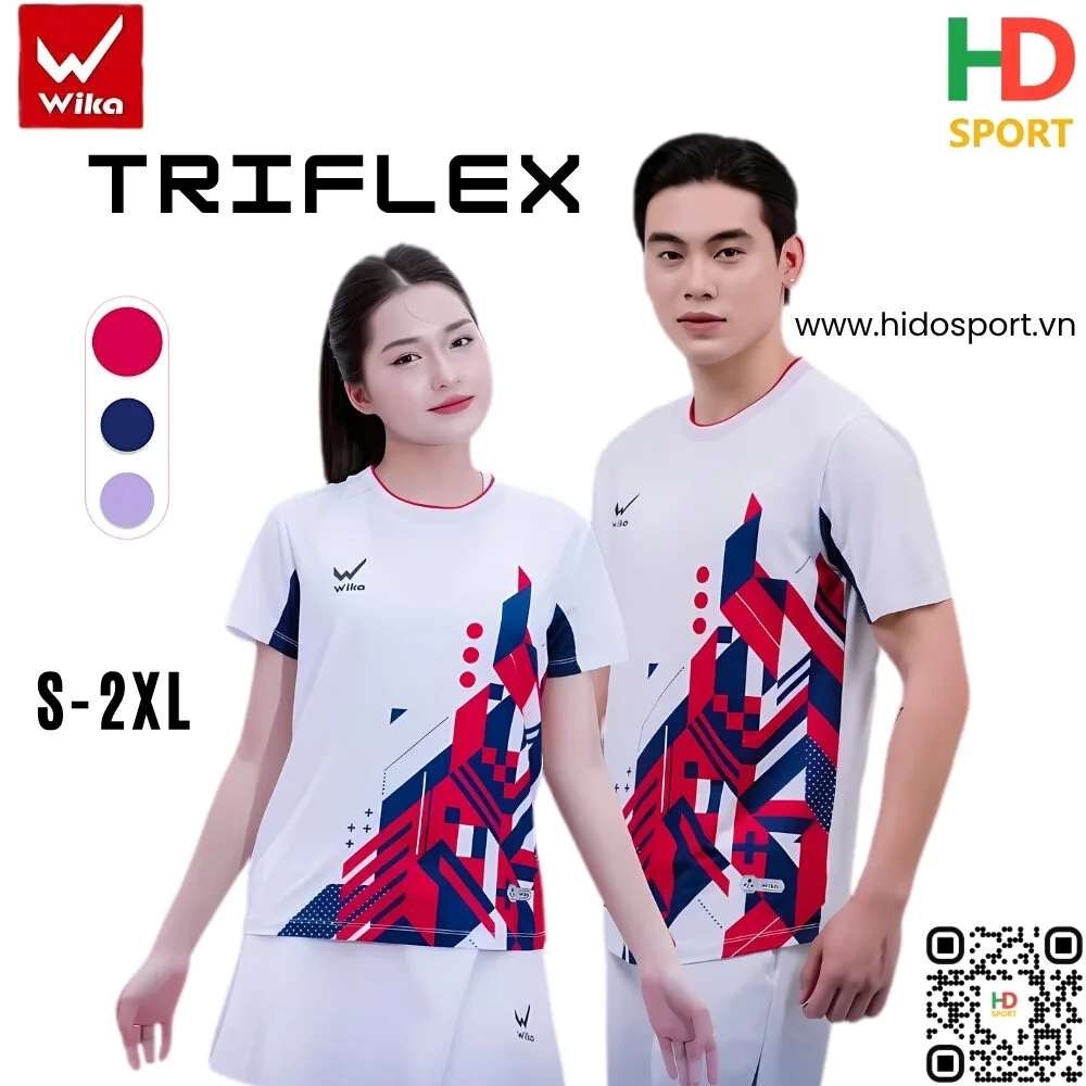 (TITLE)% BST Áo Thể Thao Triflex Quang Dương Thiết Kế Chính Hãng Wika 2025 - Đỏ