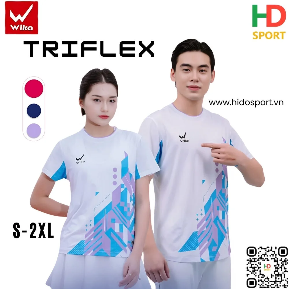 (TITLE)% BST Áo Thể Thao Triflex Quang Dương Thiết Kế Chính Hãng Wika 2025 - Tím