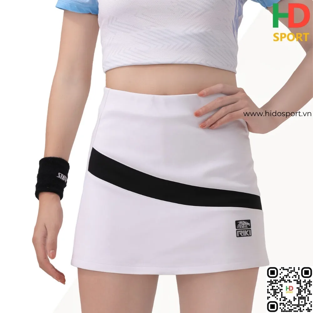 BST Áo-Váy Thể Thao Velocity Thiết Kế Chính Hãng Riki HOT NEW 2025 - Váy Trắng