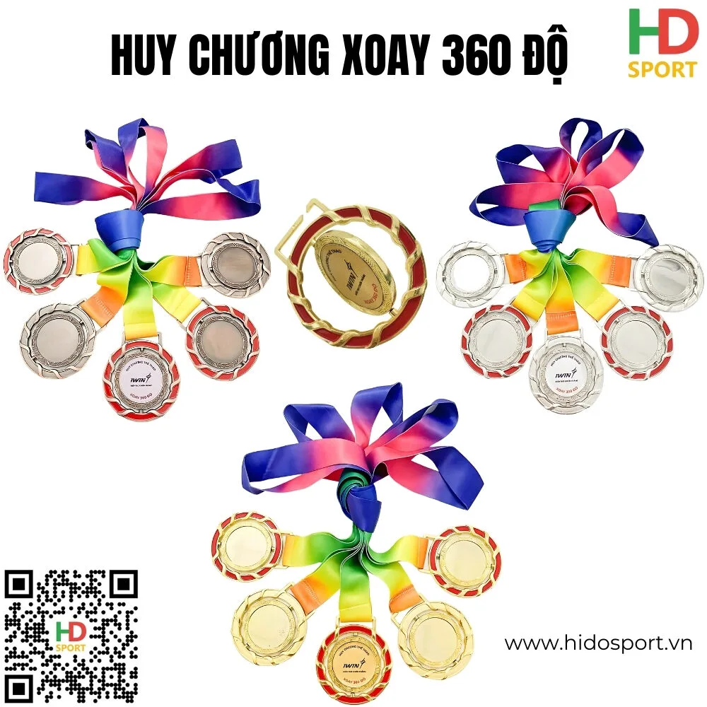 Huy Chương Thể Thao iWin Chính Hãng Xoay 360 Độ - HIDO SPORT