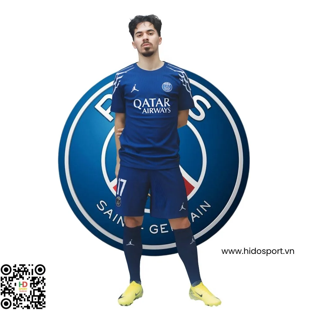 Quần Áo Bóng Đá PSG Màu Xanh Sân Khách Thứ 4 2025 - HIDO SPORT