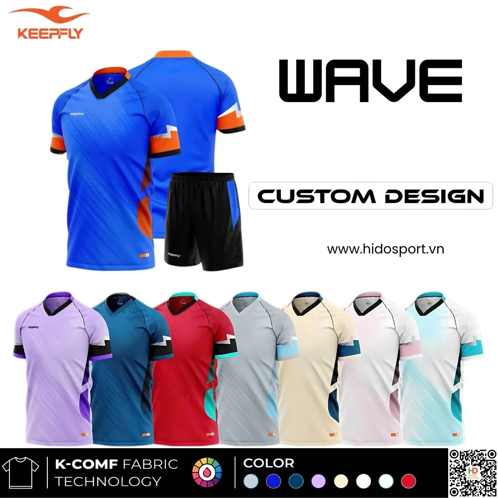 BST 8 MÀU - Quần Áo Bóng Đá Thiết Kế Chính Hãng KEEPFLY WAVE 2025 - HIDO SPORT