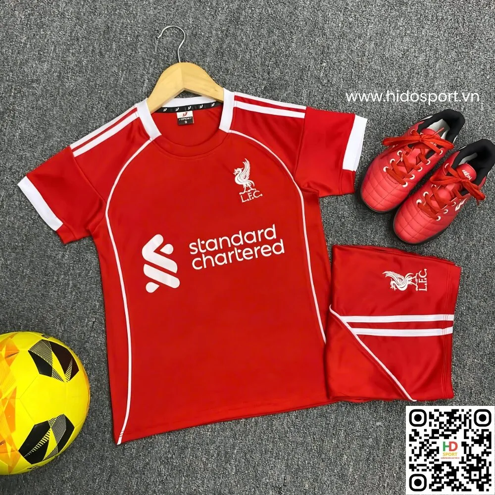 Quần áo bóng đá trẻ em Liverpool 2025-2026 - HIDO SPORT