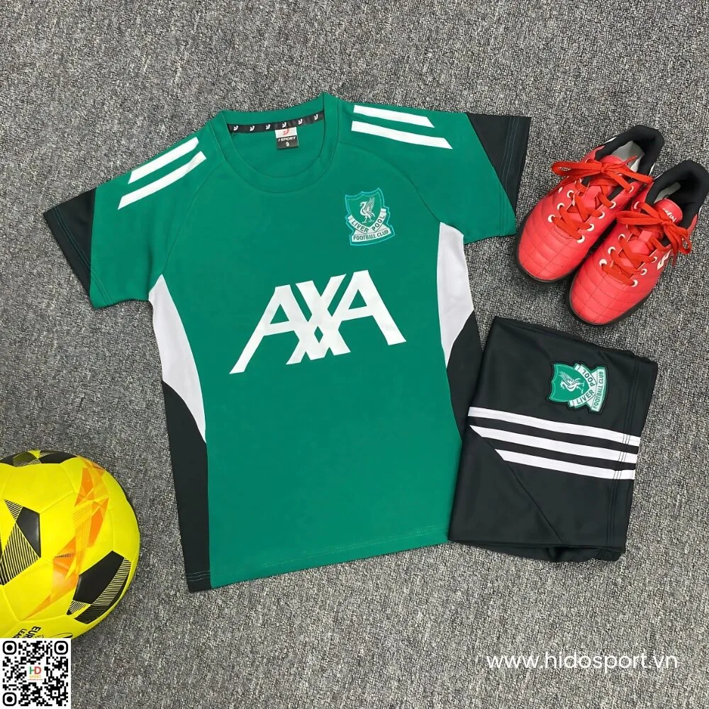 Quần áo bóng đá trẻ em Liverpool xanh lý training 2025 - HIDO SPORT