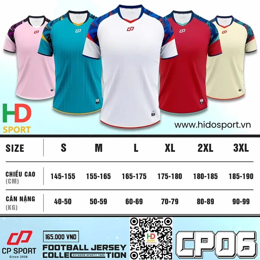 (TITLE)% Quần áo đá banh không logo CP06 - Size