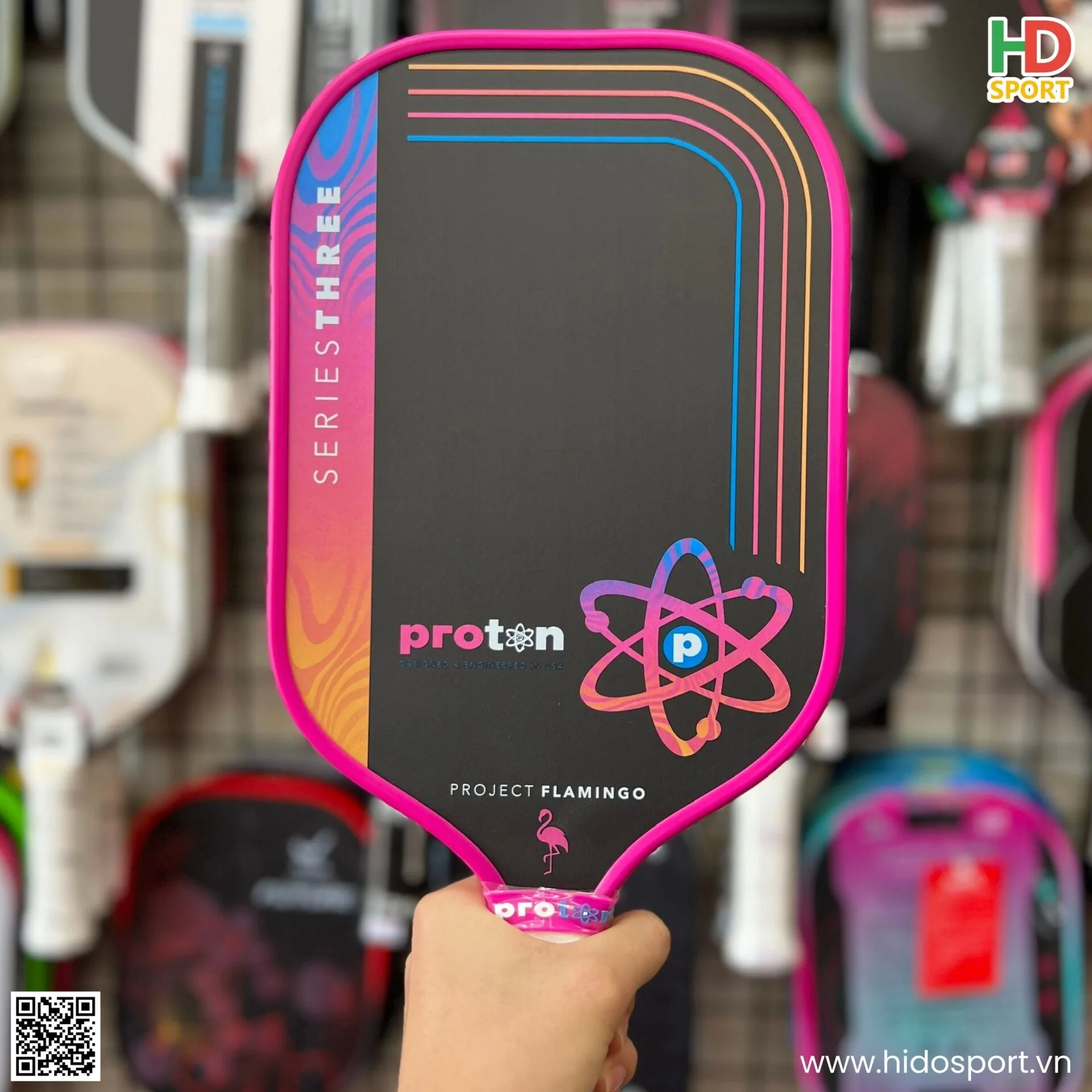 Vot Pickleball Chinh Hang Proton Series Three 15mm Hinh Anh Thuc Te Tai Hido Sport 4