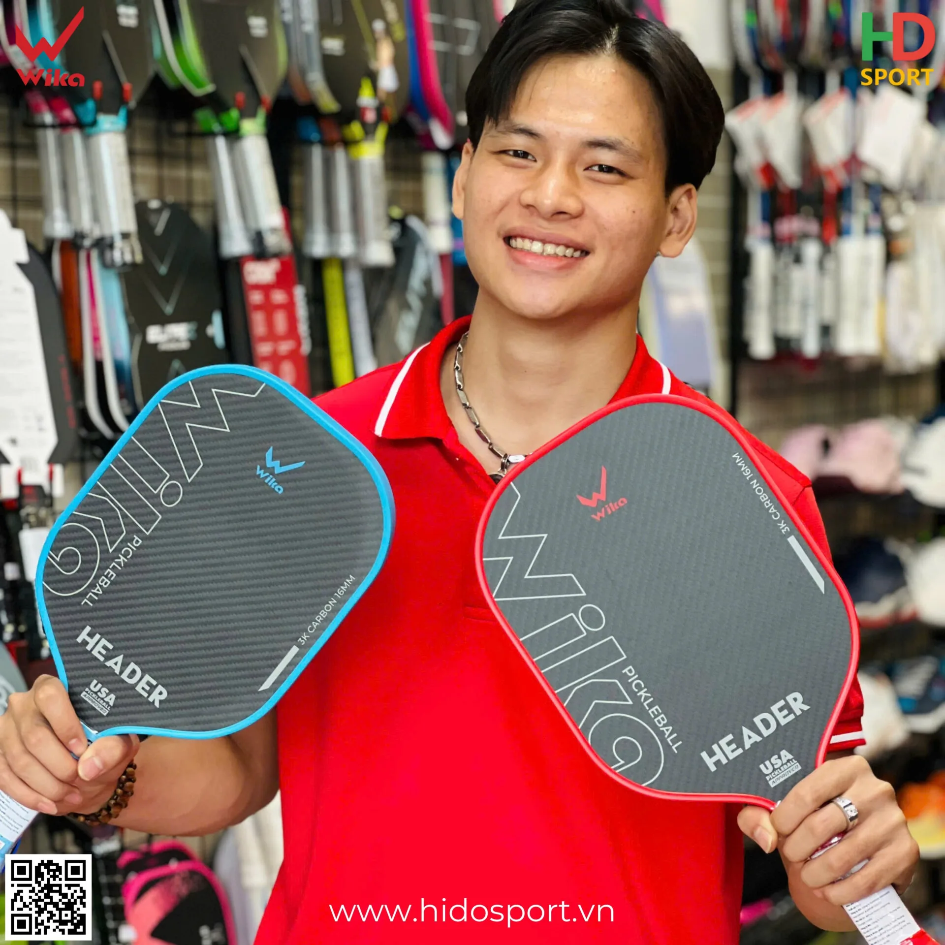 Vot Pickleball Chinh Hang Wika Header Hinh Anh Thuc Te Tai Hido Sport