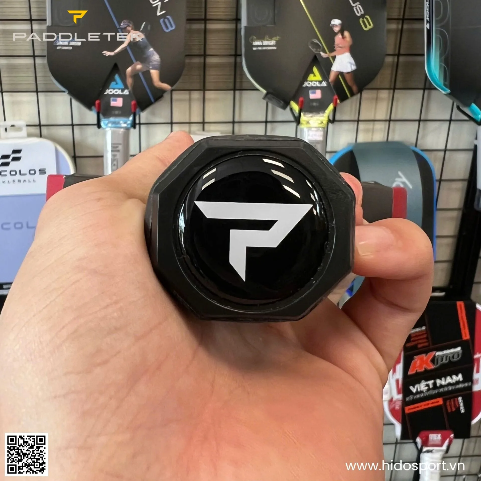 (TITLE)% Vot Pickleball Paddletek Bantam Alw C 14 3mm Carbon Raw Pt 700 Mau Do Hinh Anh Thuc Te Tai Hido Sport 005