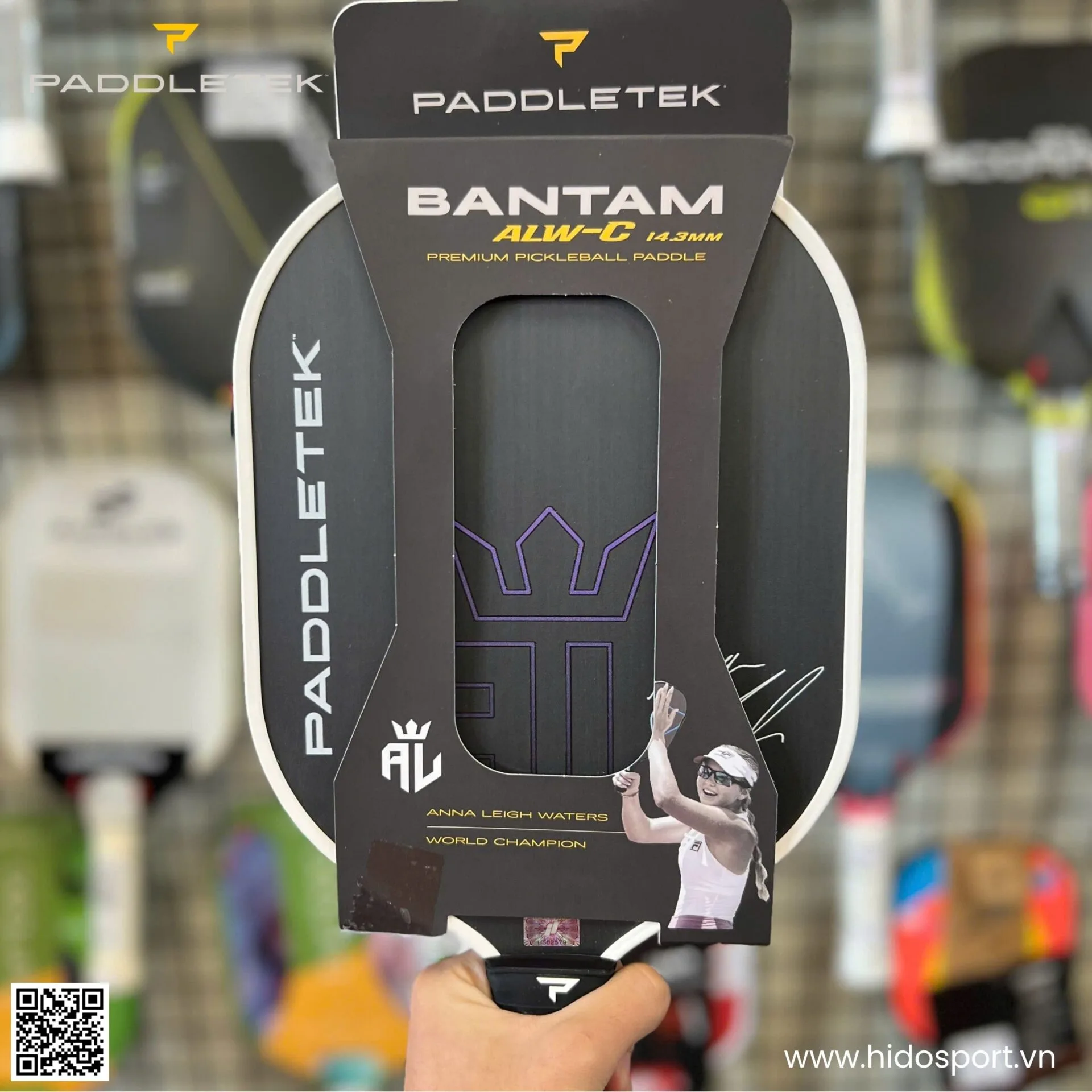 (TITLE)% Vot Pickleball Paddletek Bantam Alw C 14 3mm Carbon Raw Pt 700 Mau Tim Hinh Anh Thuc Te Tai Hido Sport 003