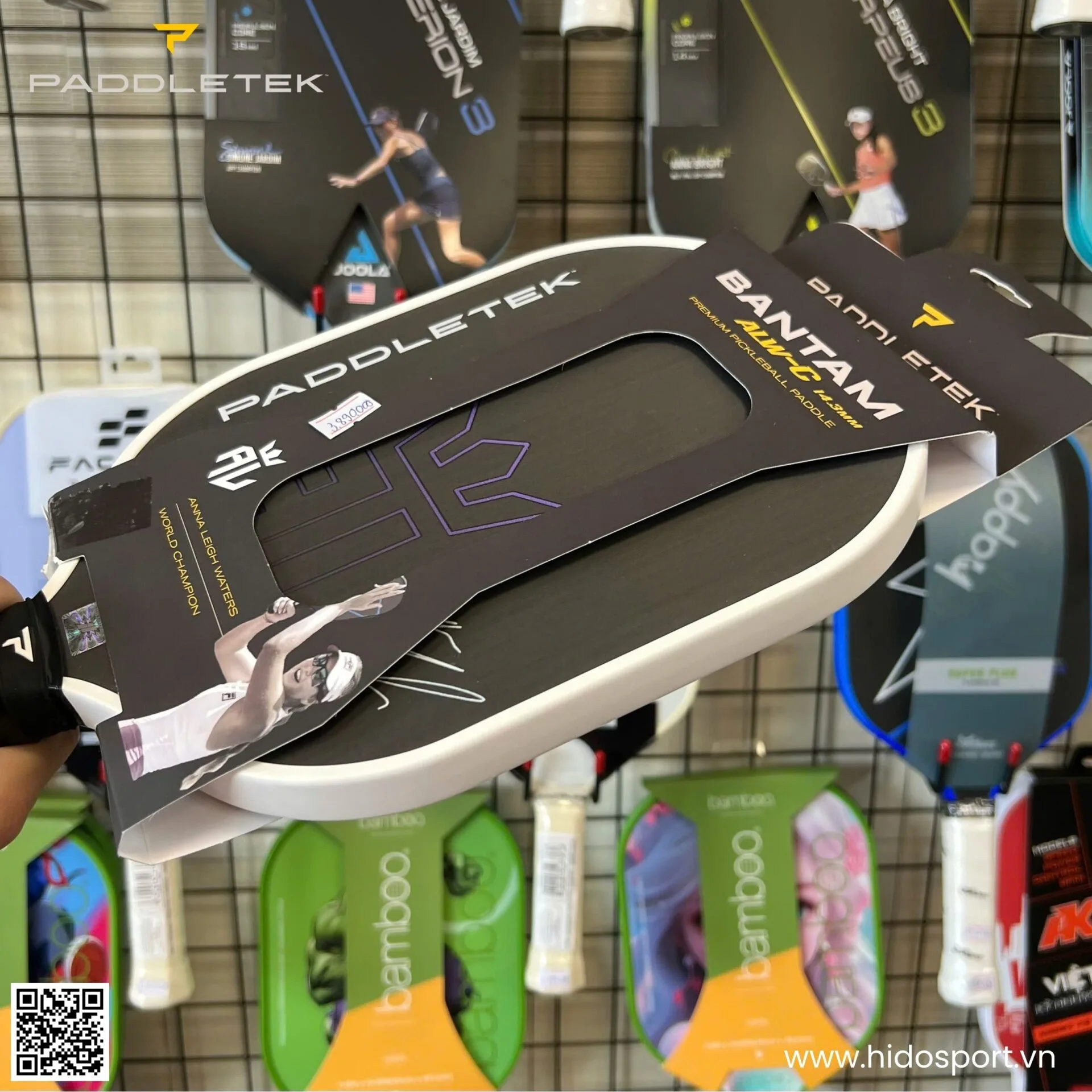 (TITLE)% Vot Pickleball Paddletek Bantam Alw C 14 3mm Carbon Raw Pt 700 Mau Tim Hinh Anh Thuc Te Tai Hido Sport 004