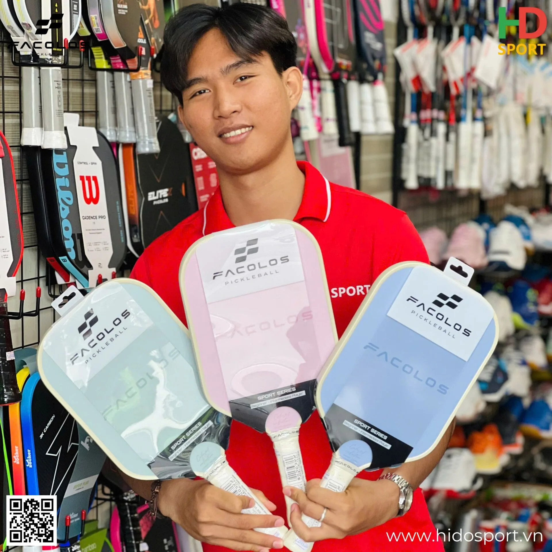 Vot Pickleball Sport Series Chinh Hang 2025 4 Mau 16mm Hinh Anh Thuc Te Tai Hido Sport