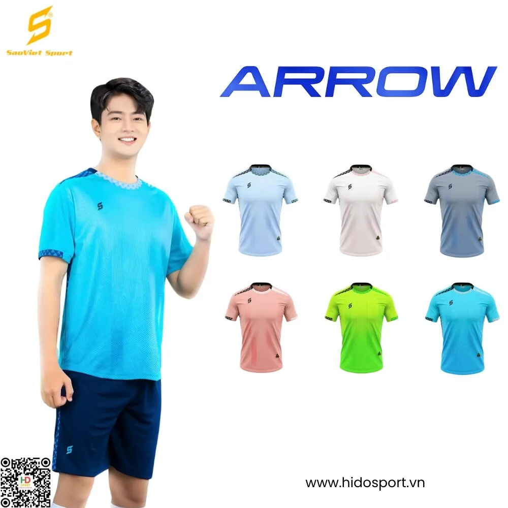 BST 6 MÀU - Quần Áo Bóng Đá Thiết Kế Chính Hãng SAO VIỆT ARROW 2025 - HIDO SPORT