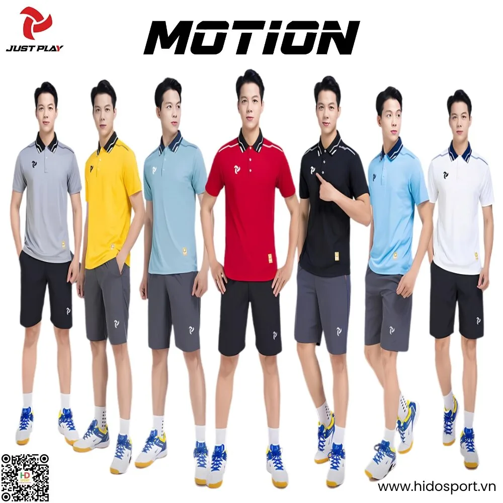 Áo Polo Thể Thao Just Play Motion Có Cổ Cao Cấp - 100% Chính Hãng - HIDO SPORT