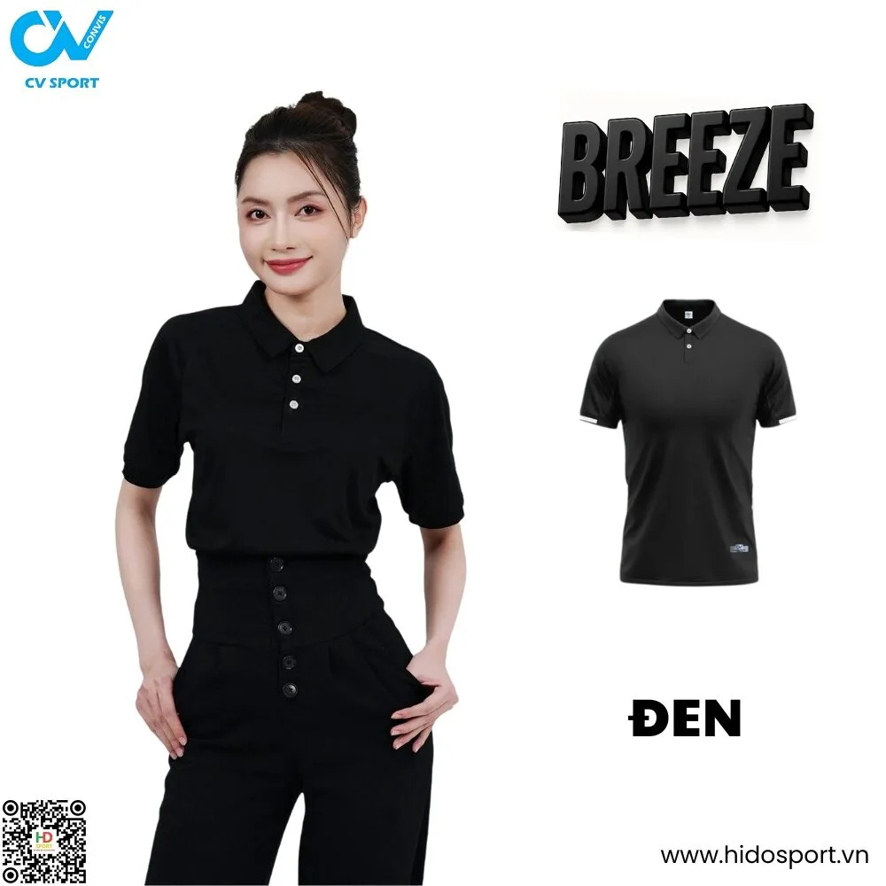 (TITLE)% Áo thun Polo CV Breeze - Đen