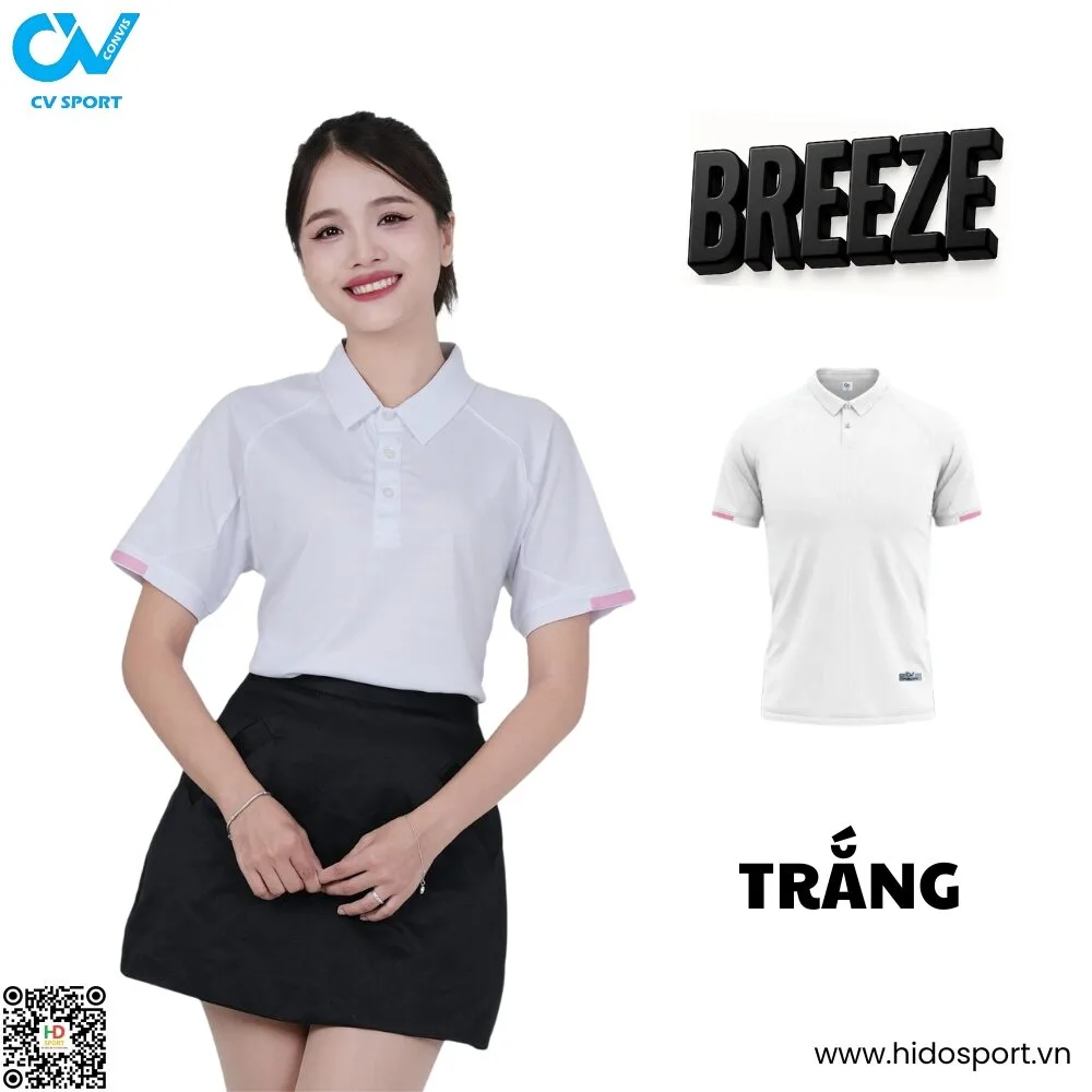 (TITLE)% Áo thun Polo CV Breeze - Trắng