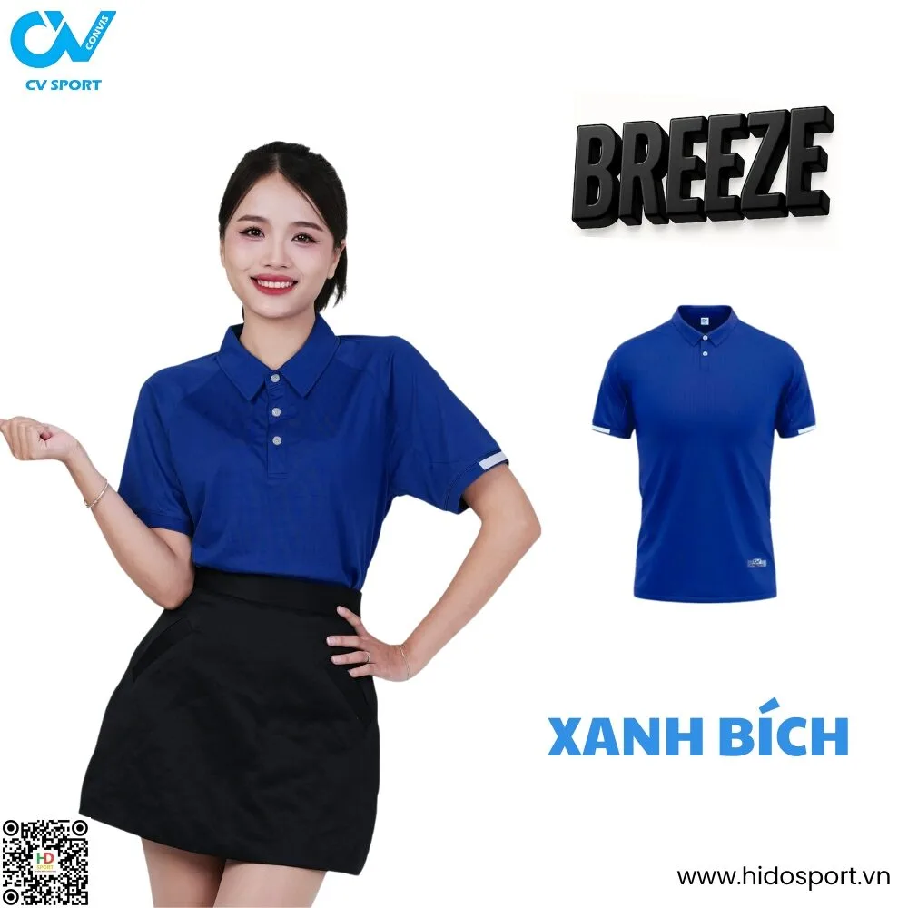 (TITLE)% Áo thun Polo CV Breeze - Xanh Bích