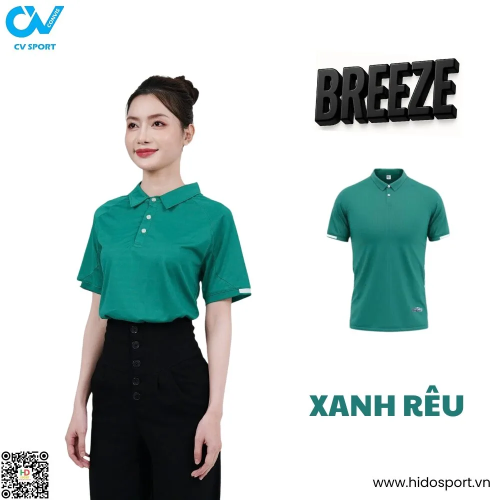 (TITLE)% Áo thun Polo CV Breeze - Xanh Rêu