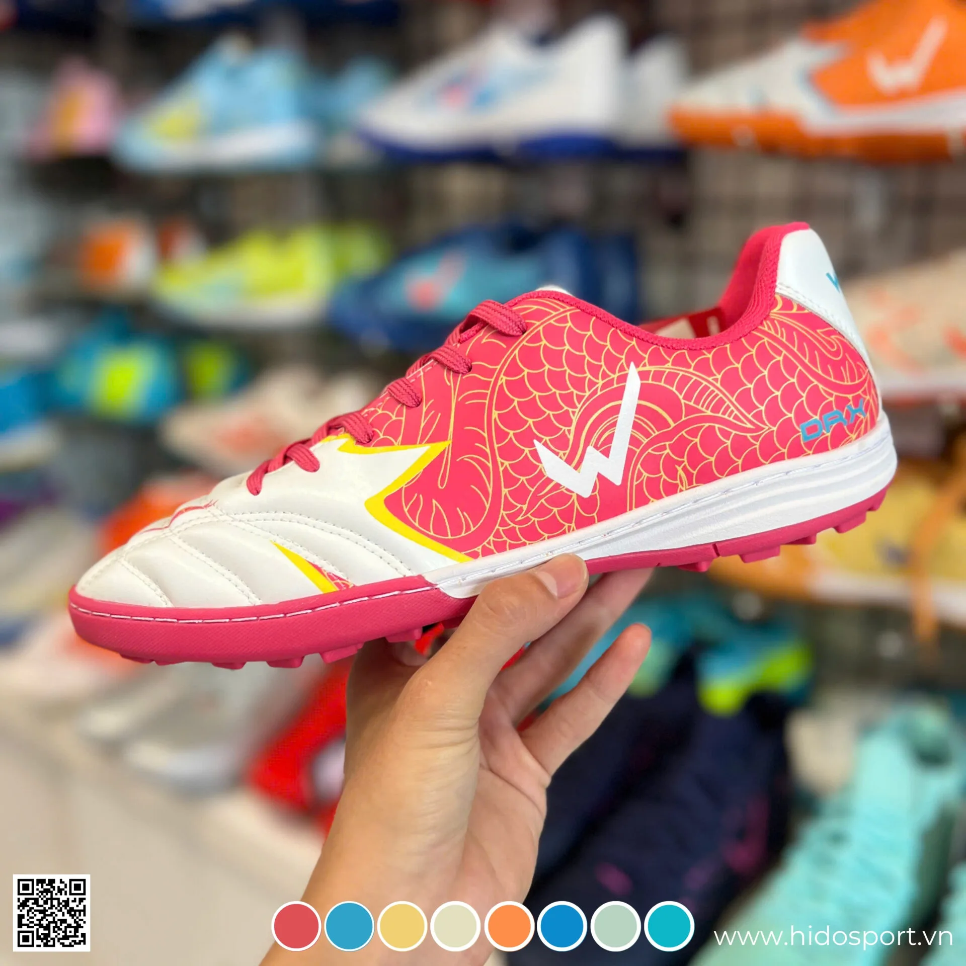 Giay Bong Da Wika Drx Tf San Co Nhan Tao Hong Hinh Anh Thuc Te Tai Hido Sport 01