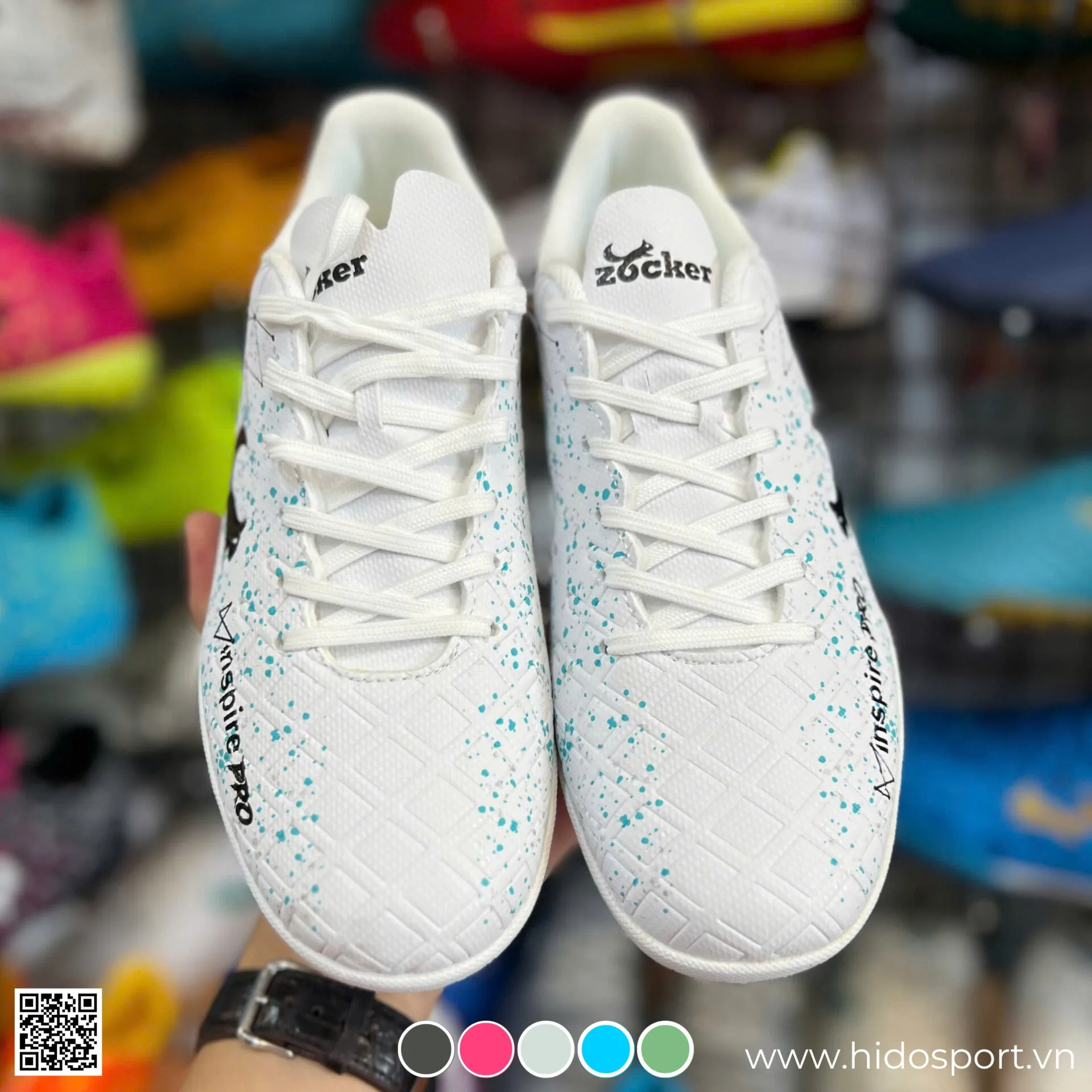 (TITLE)% Giay Bong Da Zocker Inspire Pro Tf San Co Nhan Tao Trang Hinh Anh Thuc Te Tai Hido Sport 03