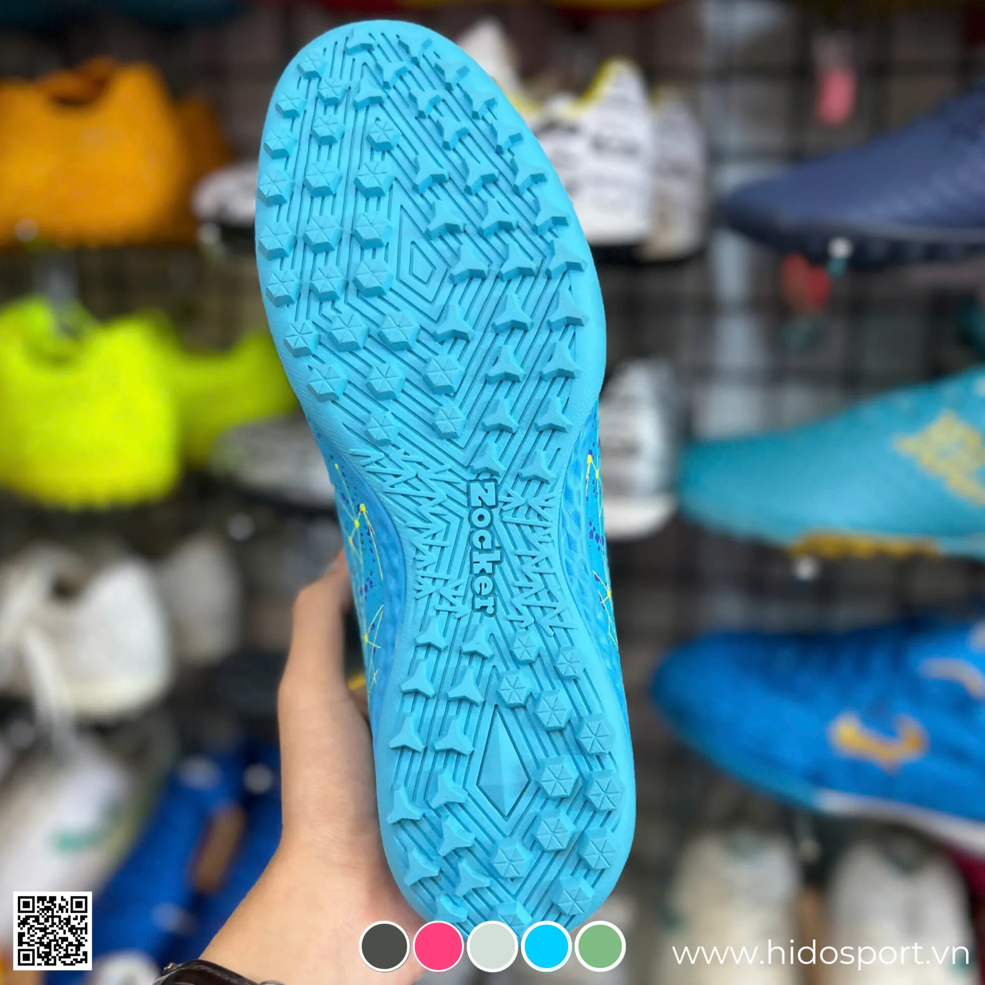 (TITLE)% Giay Bong Da Zocker Inspire Pro Tf San Co Nhan Tao Xanh Duong Hinh Anh Thuc Te Tai Hido Sport 02