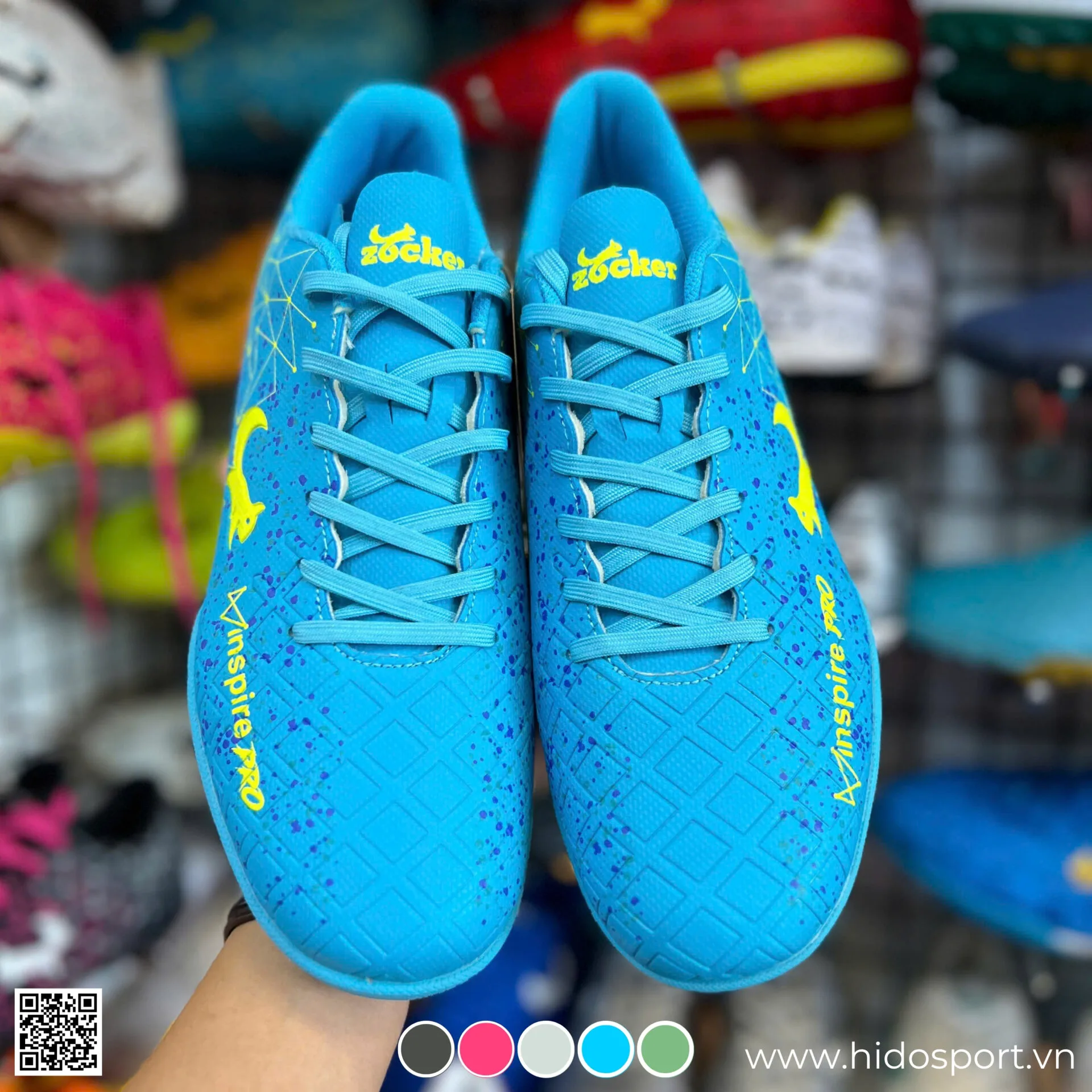 (TITLE)% Giay Bong Da Zocker Inspire Pro Tf San Co Nhan Tao Xanh Duong Hinh Anh Thuc Te Tai Hido Sport 03