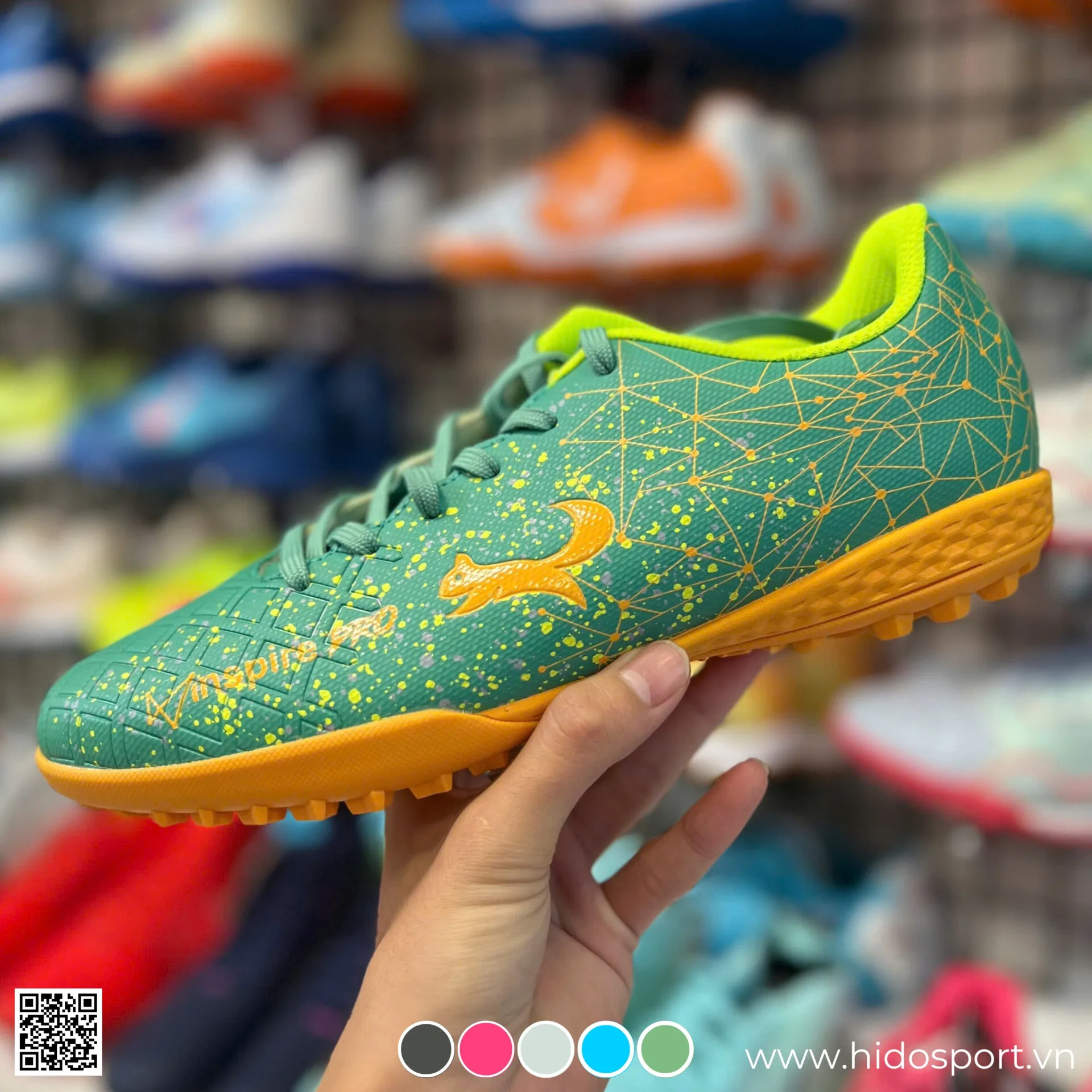 (TITLE)% Giay Bong Da Zocker Inspire Pro Tf San Co Nhan Tao Xanh La Hinh Anh Thuc Te Tai Hido Sport 001