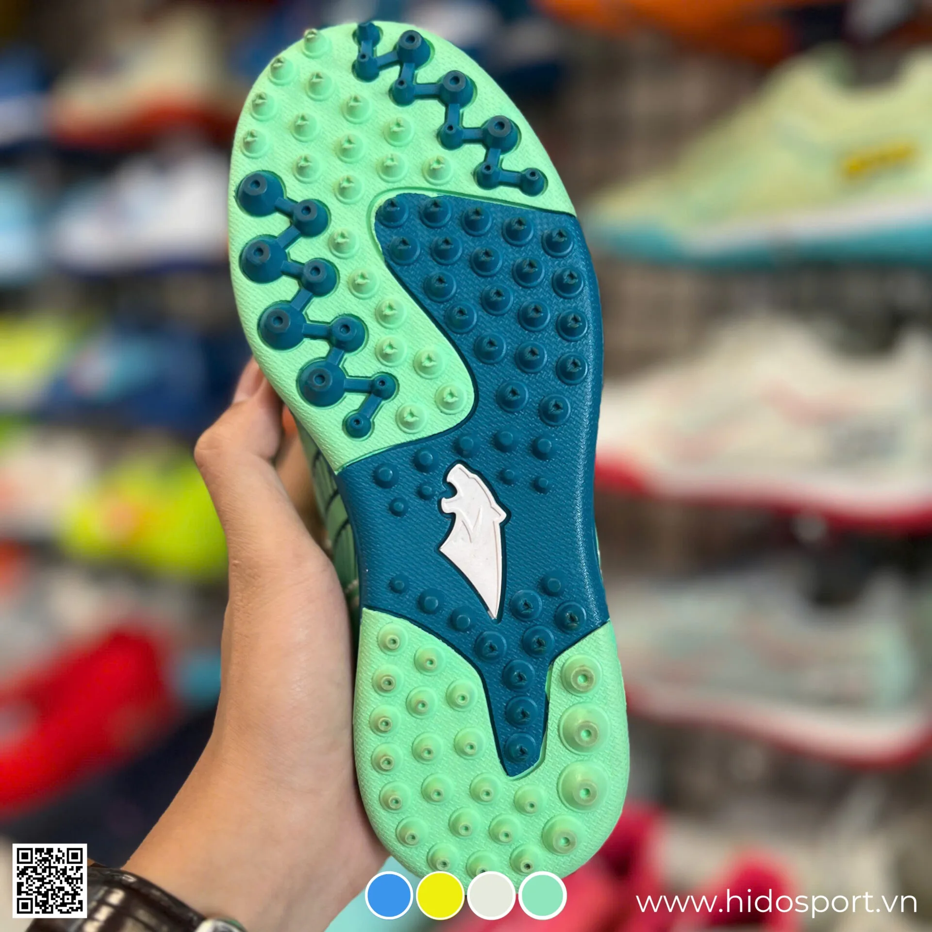 (TITLE)% Giay Da Banh Tre Em Pan Balancer Touch X 2024 Xanh Luc Bao Hinh Anh Thuc Te Tai Hido Sport 02
