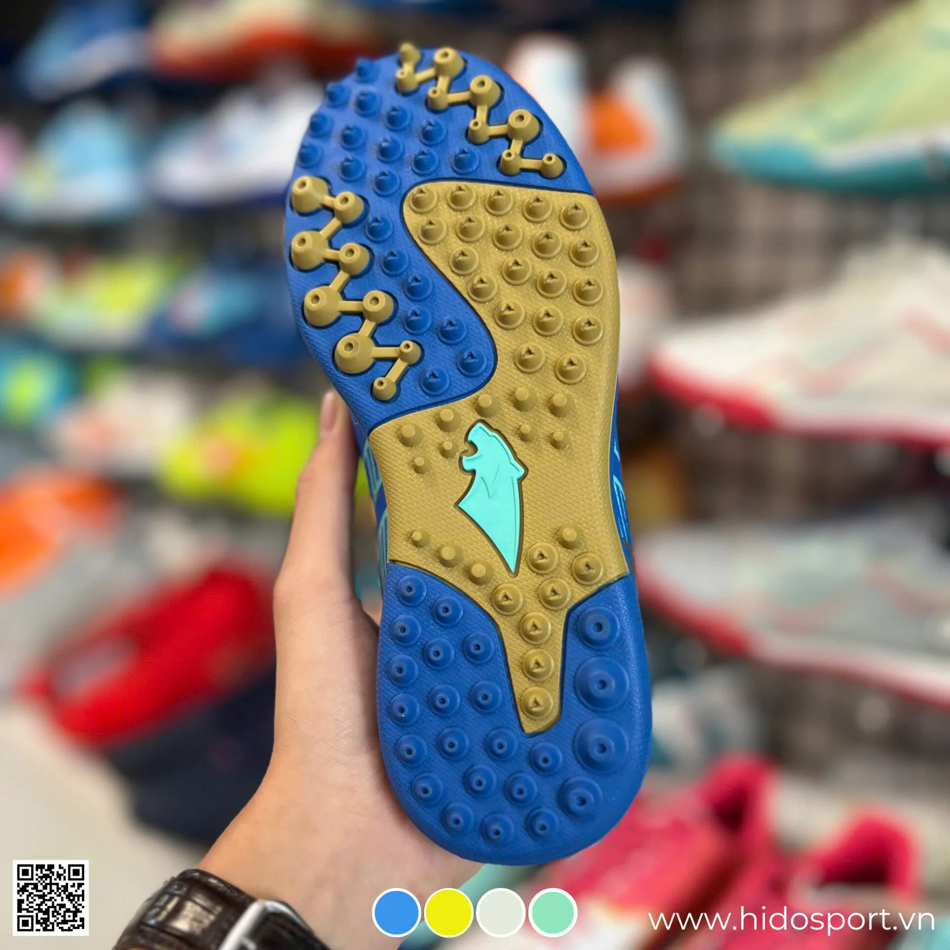 (TITLE)% Giay Da Banh Tre Em Pan Balancer Touch X 2024 Xanh Navy Hinh Anh Thuc Te Tai Hido Sport 02