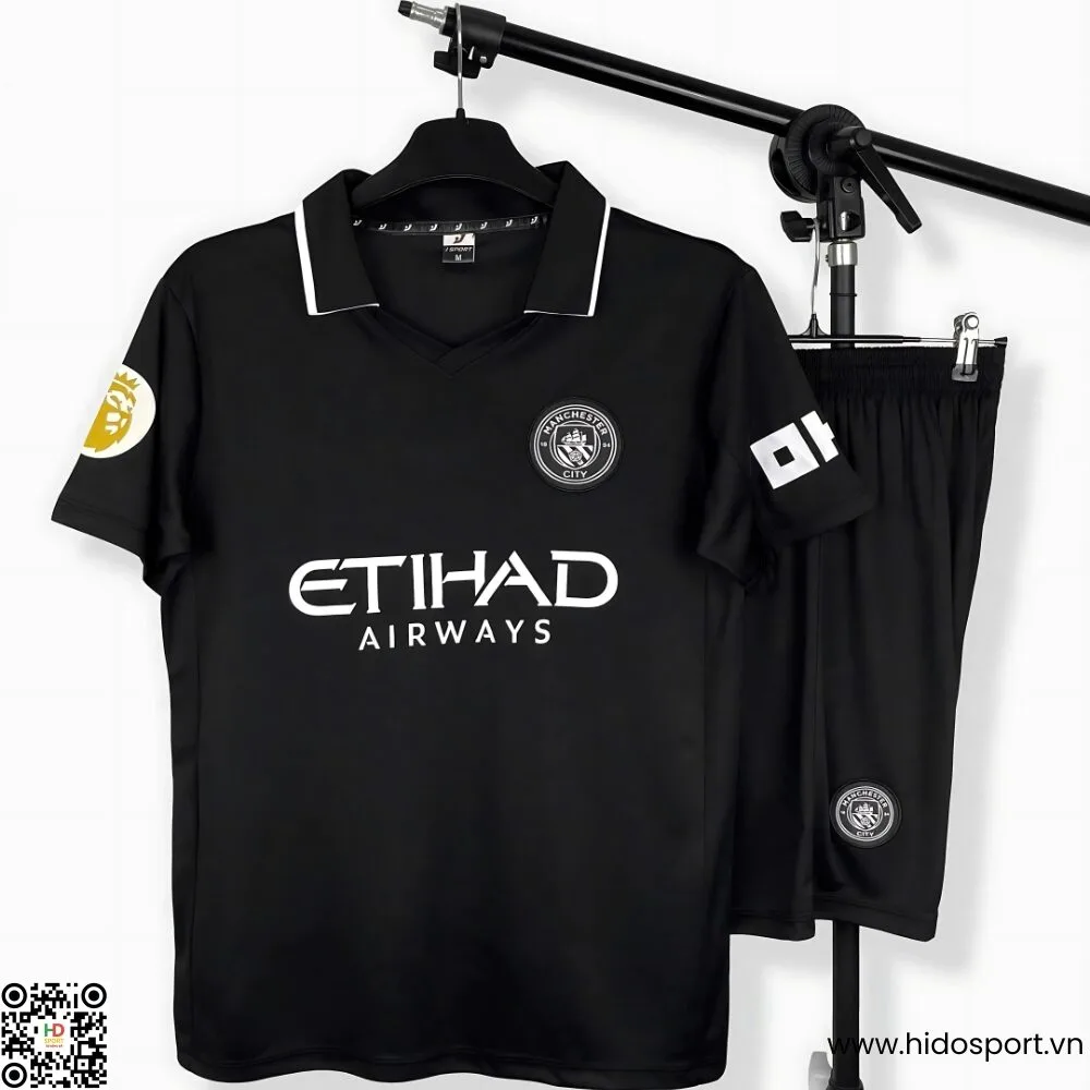 Quần Áo Bóng Đá Man City Màu Đen Sân Khách 2025-2026 - HIDO SPORT