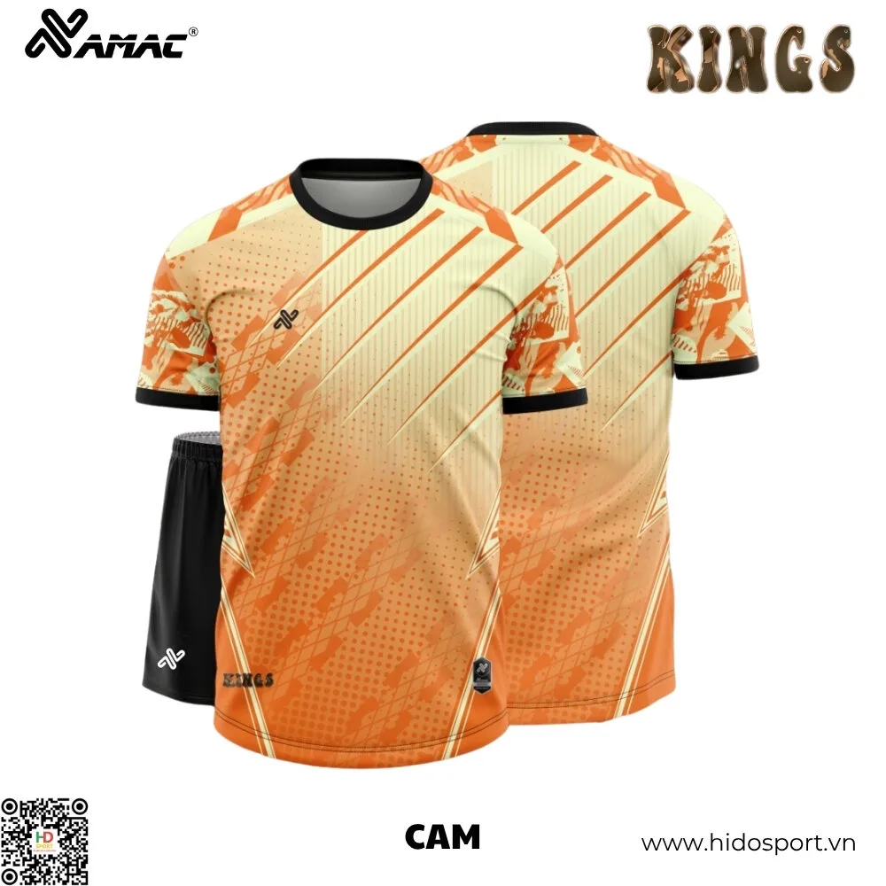 (TITLE)% BST 8 MÀU - Quần Áo Bóng Đá Thiết Kế Chính Hãng Amac KINGS 2025 - Cam