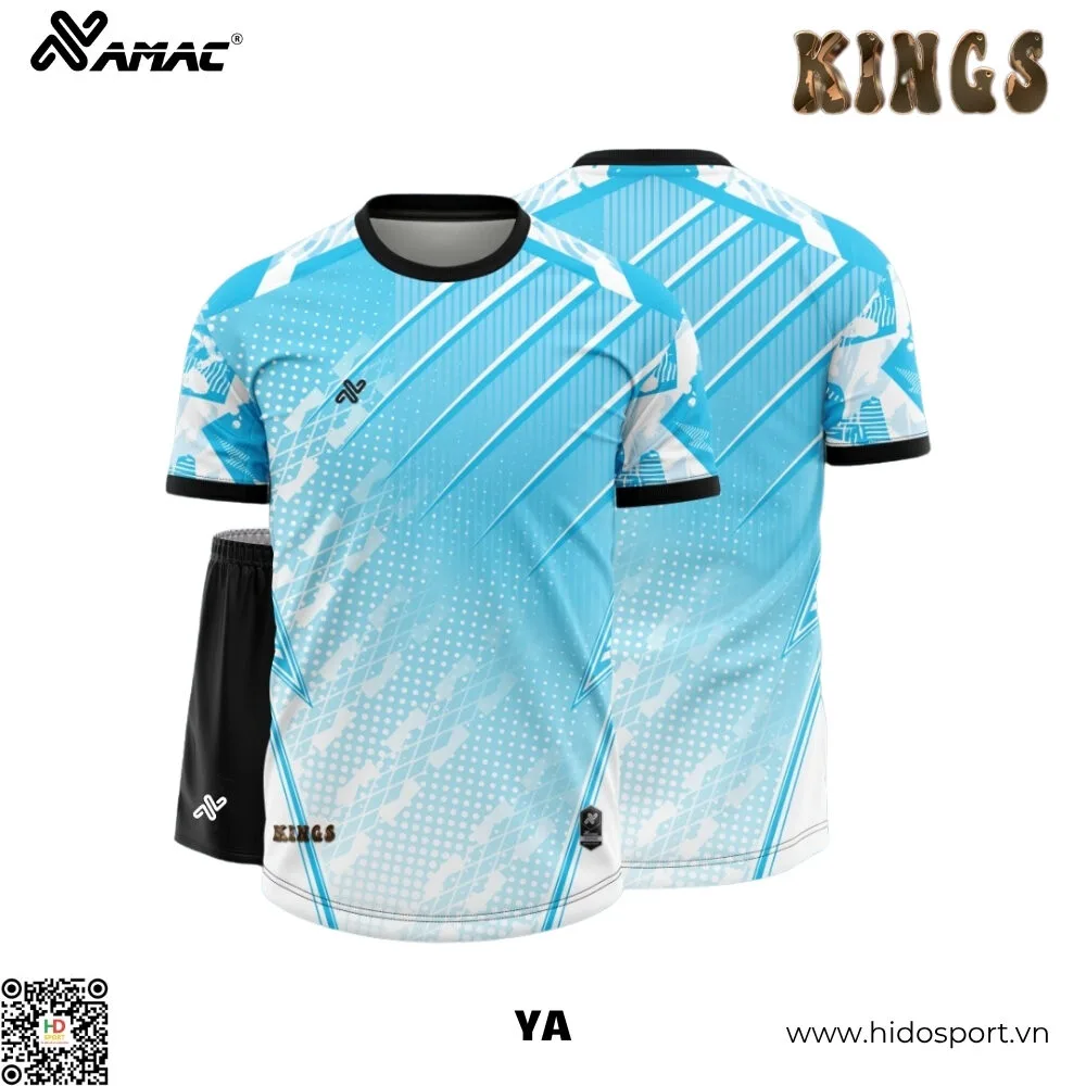 (TITLE)% BST 8 MÀU - Quần Áo Bóng Đá Thiết Kế Chính Hãng Amac KINGS 2025 - Trắng Xanh