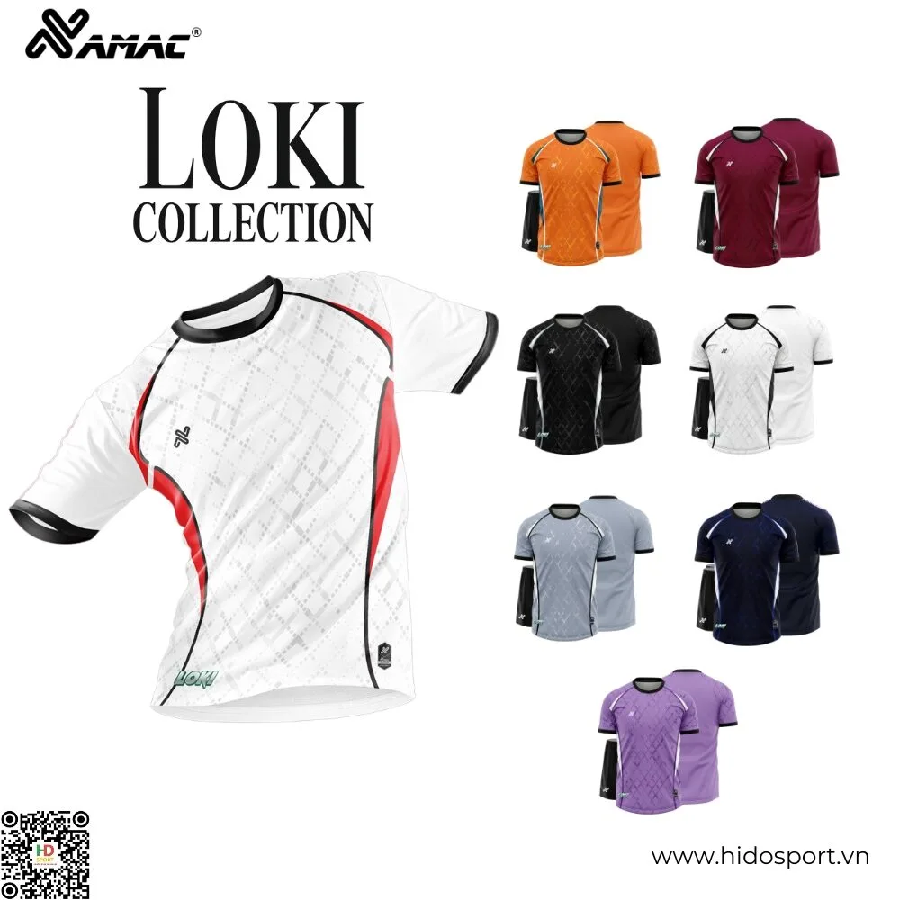 BST 8 MÀU - Quần Áo Bóng Đá Thiết Kế Chính Hãng Amac LOKI 2025 - HIDO SPORT