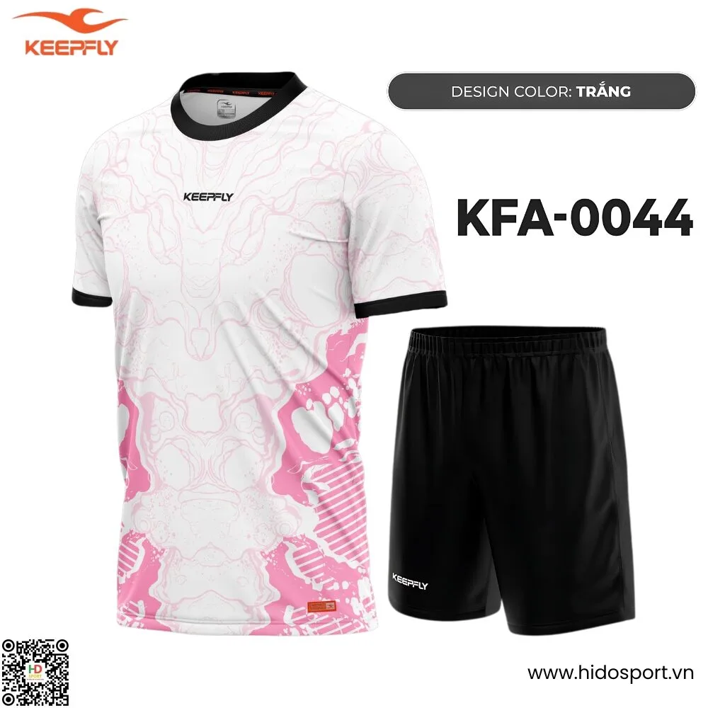 (TITLE)% Quần Áo Bóng Đá Thiết Kế Chính Hãng KFA-0044 KEEPFLY ACTION 2025 - Trắng