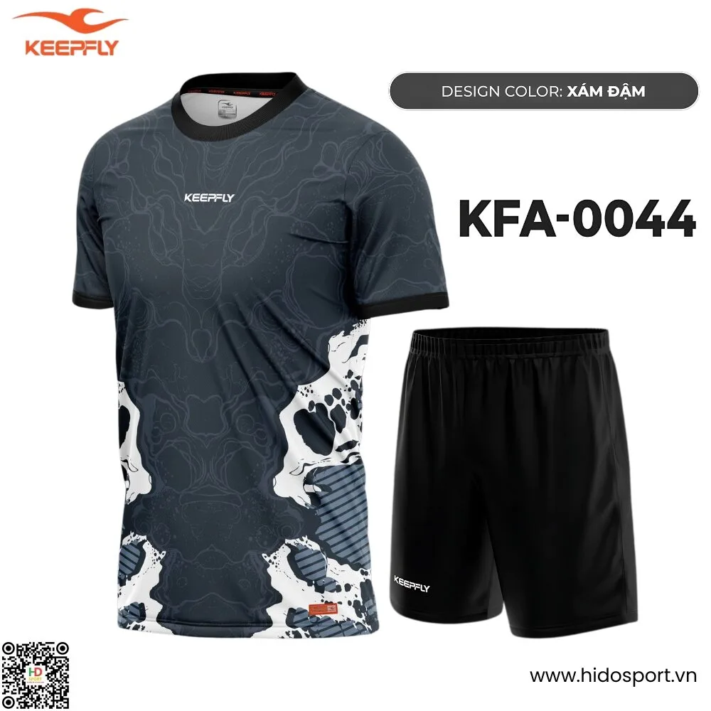 (TITLE)% Quần Áo Bóng Đá Thiết Kế Chính Hãng KFA-0044 KEEPFLY ACTION 2025 - Xám