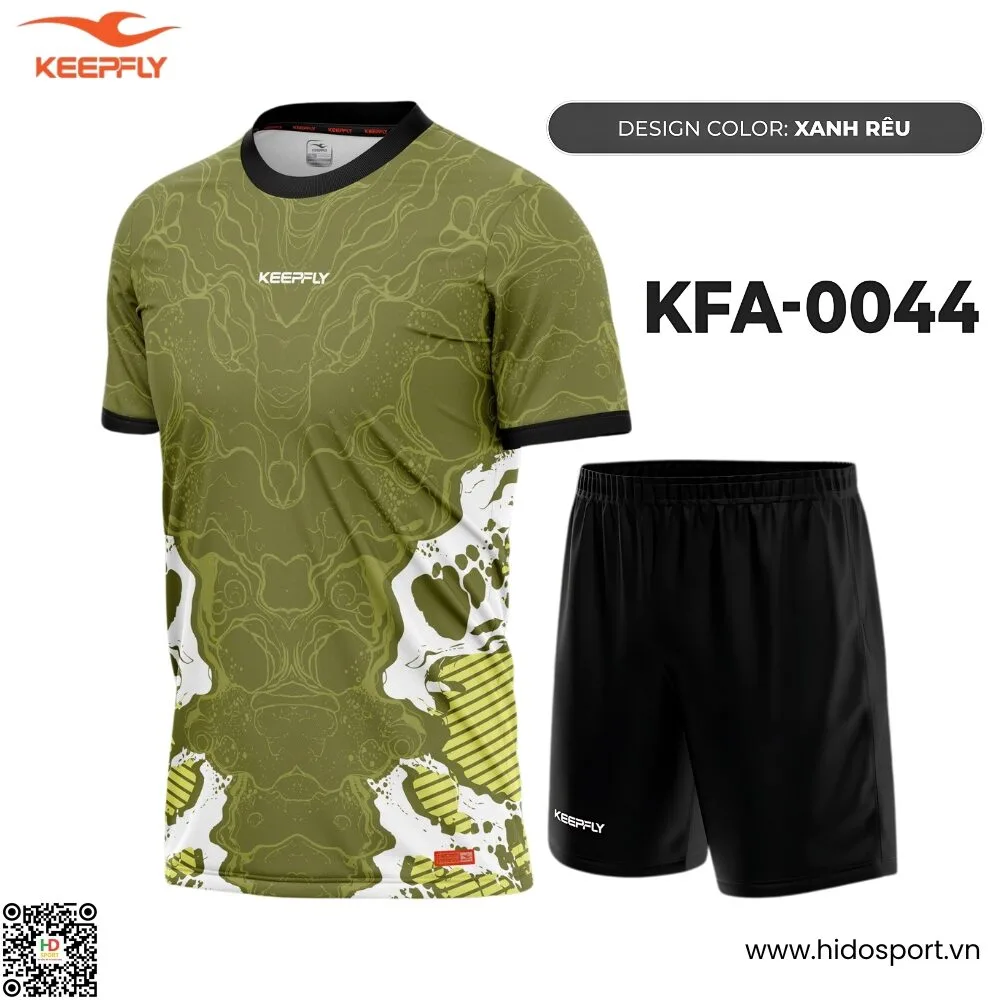 (TITLE)% Quần Áo Bóng Đá Thiết Kế Chính Hãng KFA-0044 KEEPFLY ACTION 2025 - Xanh Rêu