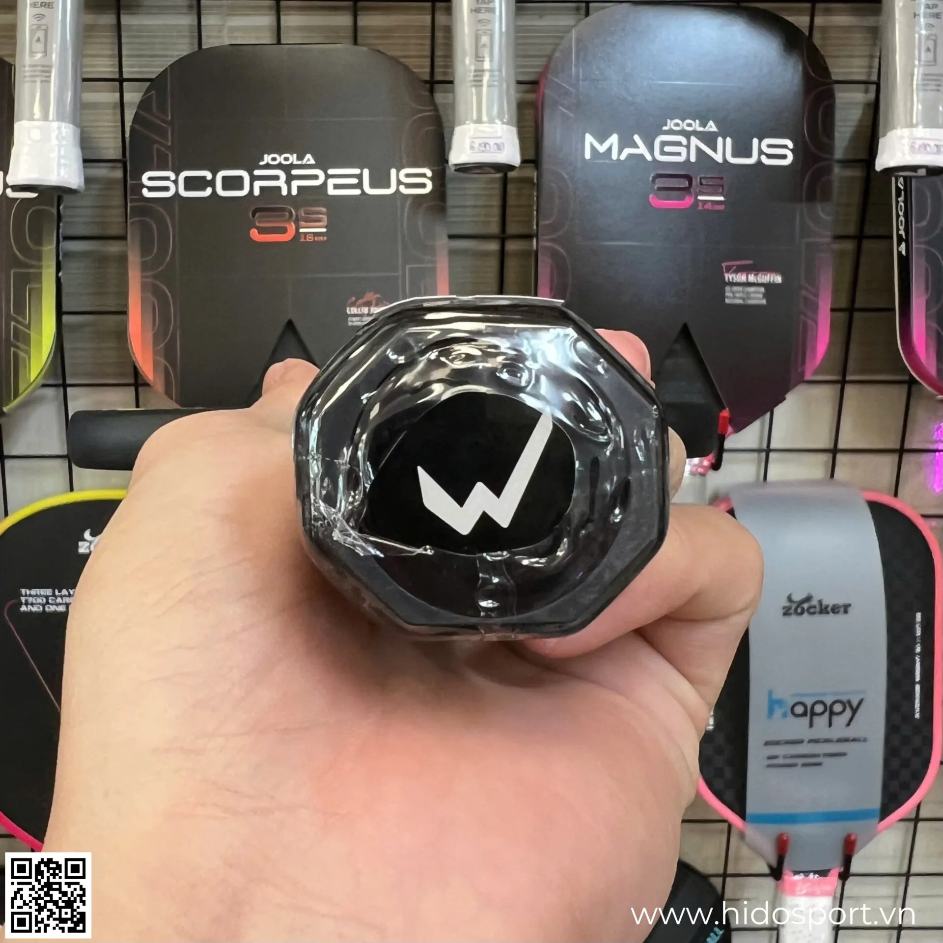 (TITLE)% Vot Pickleball Wika Trigo 3 Mau 16mm Hinh Anh Thuc Te Tai Hido Sport Xanh La 005