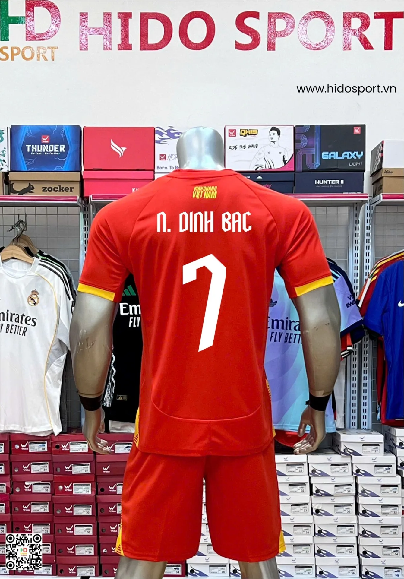 (TITLE)% Áo Nguyễn Đình Bắc Số 7 Đội Tuyển Việt Nam 2025 - Đỏ F2