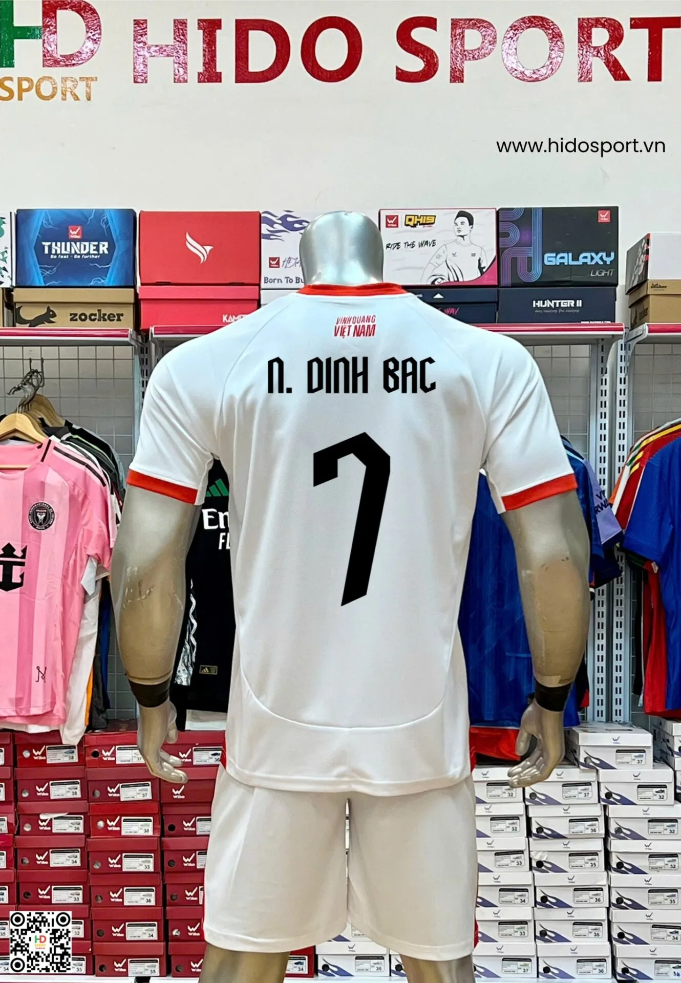 (TITLE)% Áo Nguyễn Đình Bắc Số 7 Đội Tuyển Việt Nam 2025 - Trắng F2