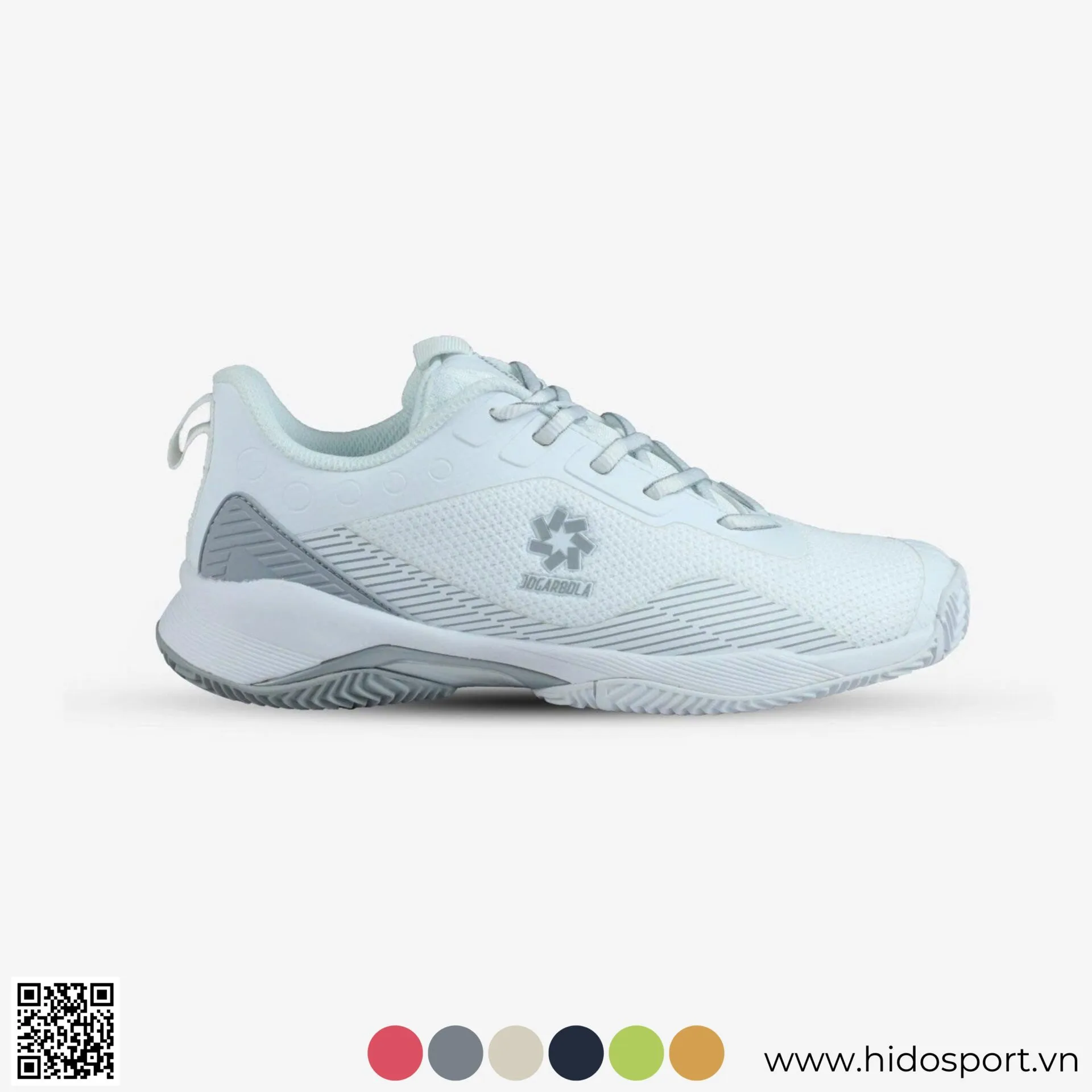 (TITLE)% Giay Pickleball Jogarbola Endura Chinh Hang New 2025 Trang Xam 02